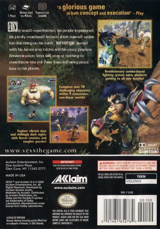 Vexx - (GC) GameCube [Pre-Owned] Video Games Acclaim   
