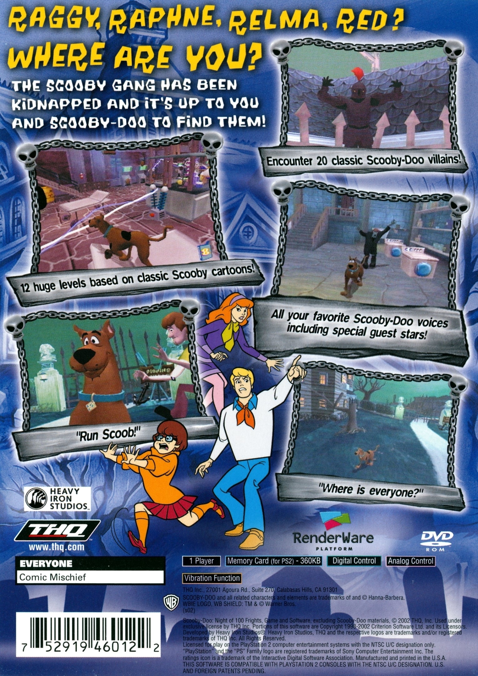 Scooby-Doo! Night of 100 Frights - (PS2) PlayStation 2 [Pre-Owned] Video Games THQ