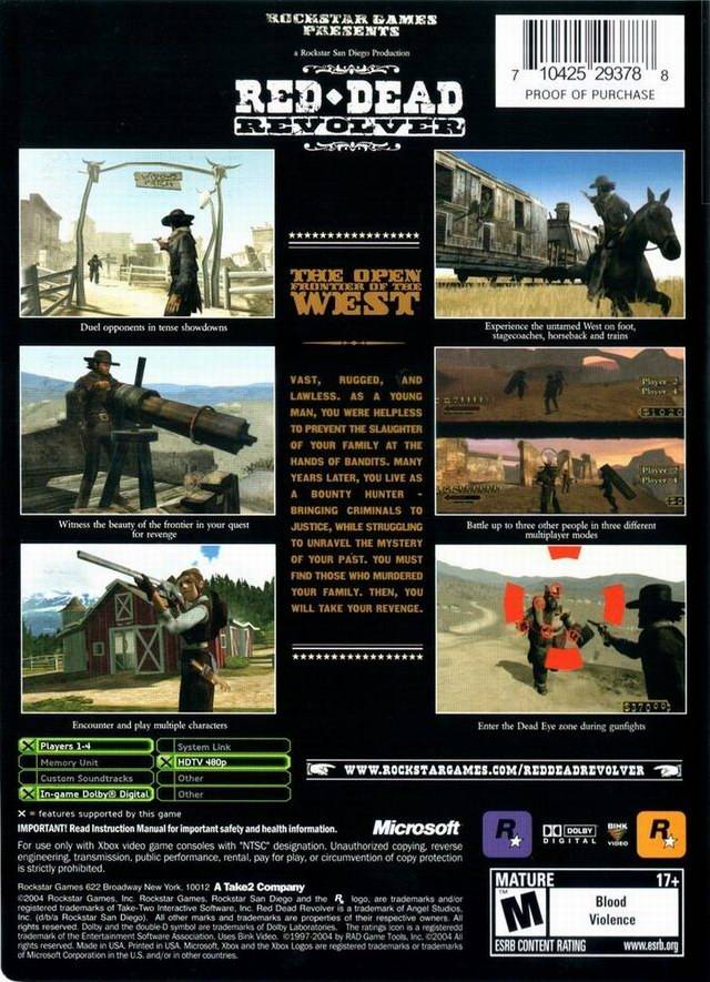 Red Dead Revolver (Platinum Hits) - (XB) Xbox Video Games Rockstar Games   