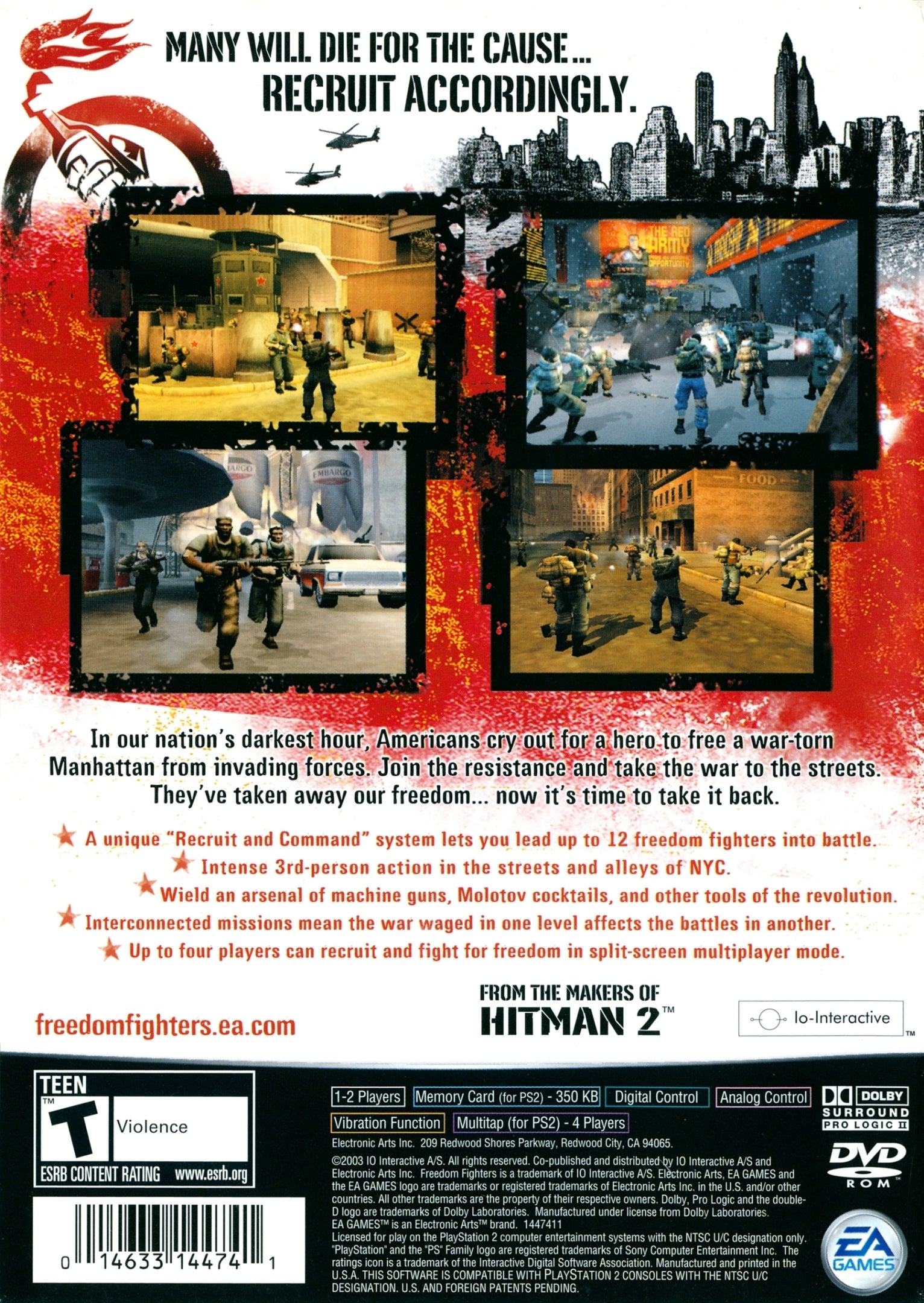 Freedom Fighters - (PS2) PlayStation 2 [Pre-Owned] Video Games EA Games   