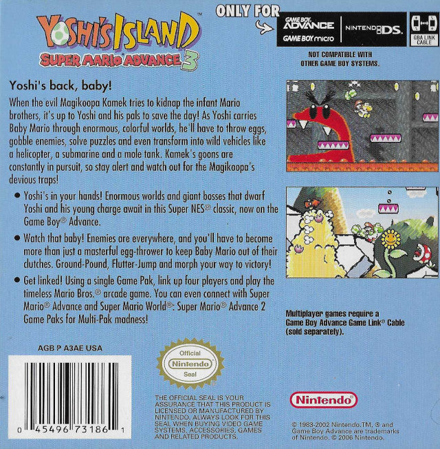 Yoshi's Island: Super Mario Advance 3 (Player's Choice) - (GBA) Game Boy Advance [Pre-Owned] Video Games Nintendo   