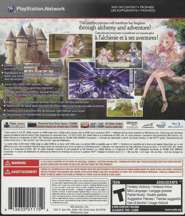 Atelier Meruru: The Apprentice of Arland - (PS3) PlayStation 3 [Pre-Owned] Video Games NIS America   