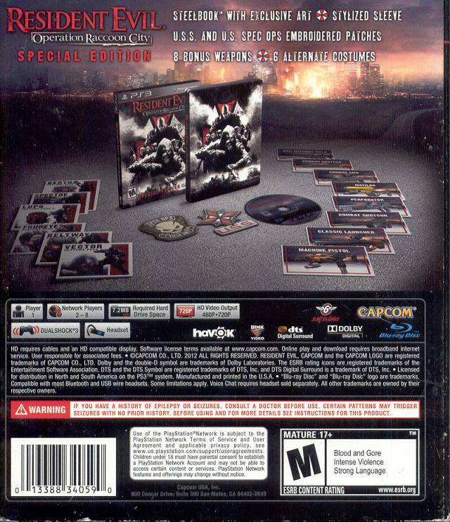 Resident Evil: Operation Raccoon City (Special Edition) - (PS3 Resident Evil: Operation Raccoon City (Special Edition) - (PS3