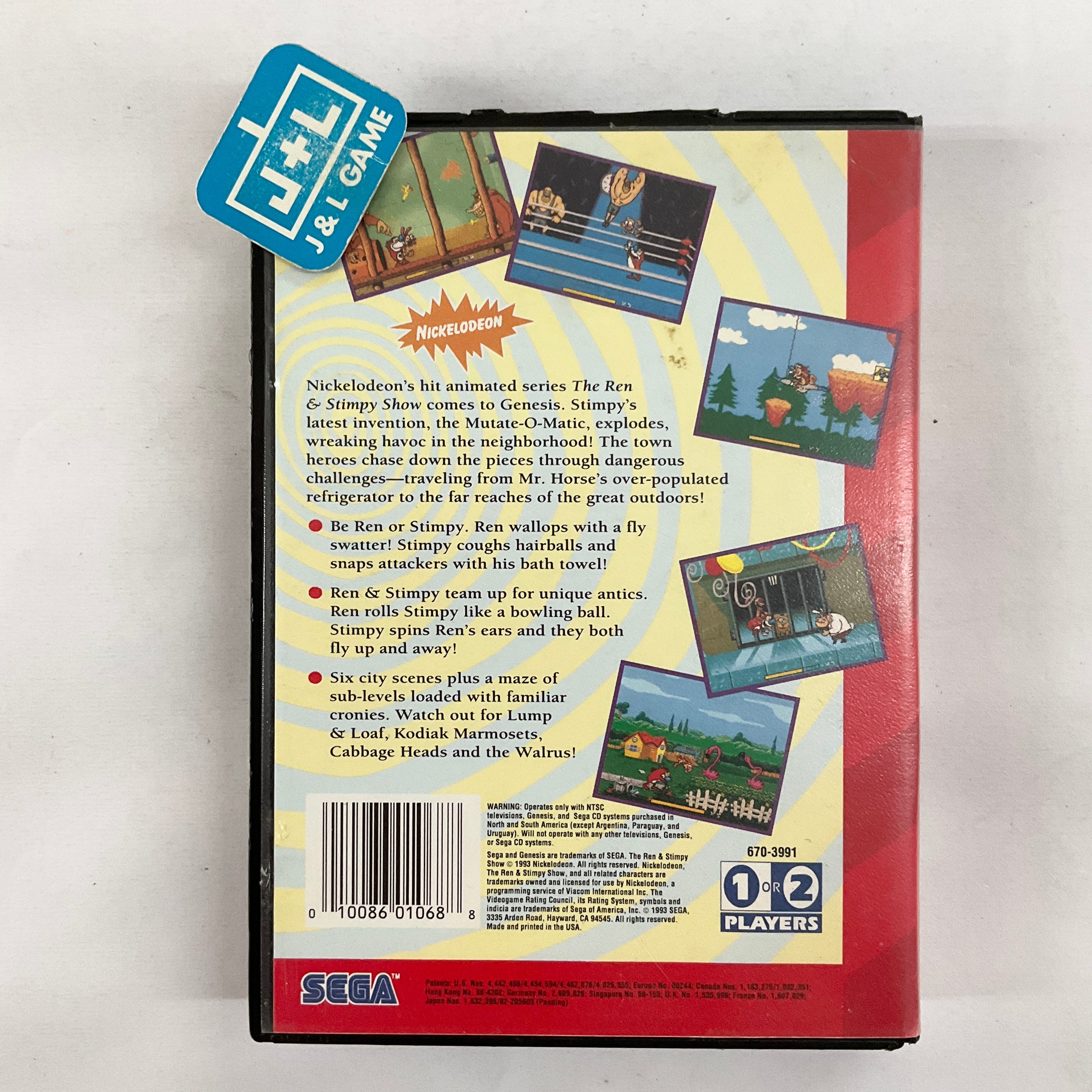 The Ren & Stimpy Show Presents: Stimpy's Invention - (SG) SEGA Genesis [Pre-Owned] Video Games Sega   