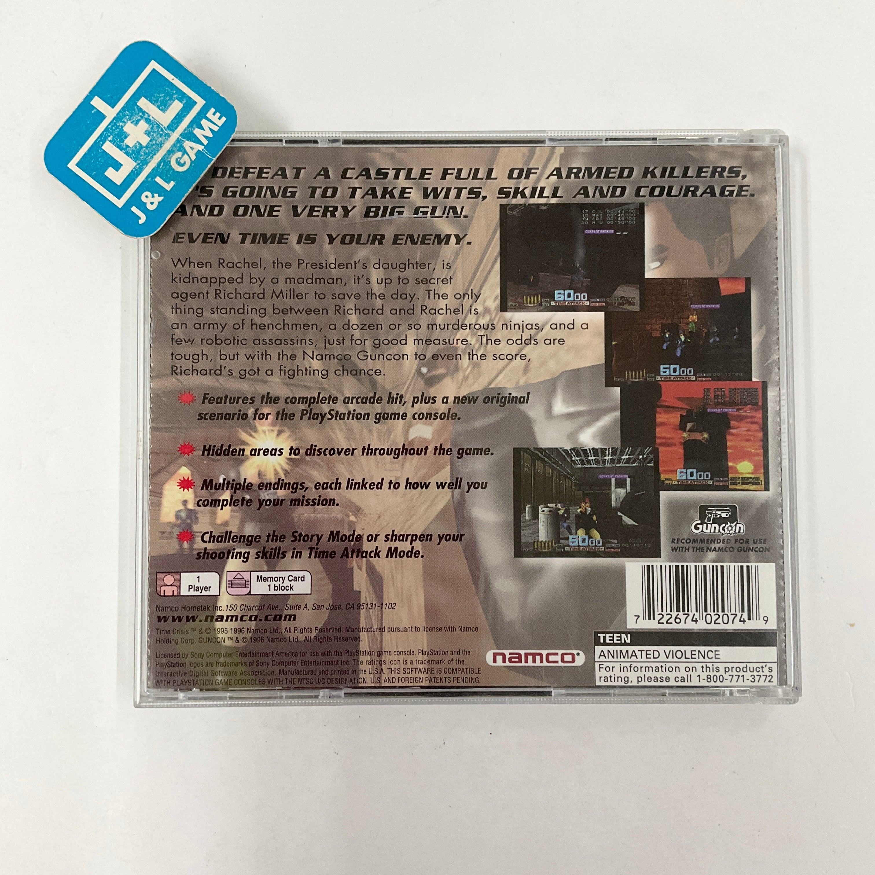 Time Crisis + Guncon - (PS1) PlayStation 1 [Pre-Owned] Video Games Namco   
