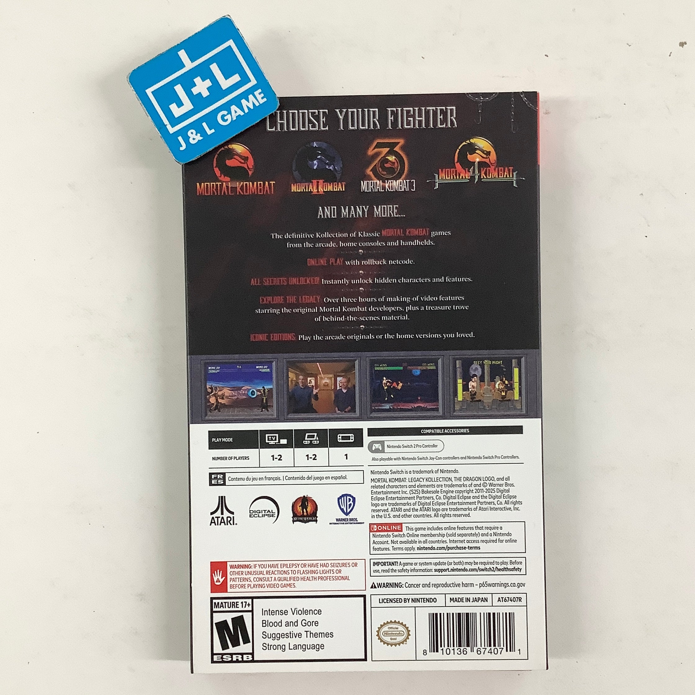 Mortal Kombat: Legacy Kollection (Day 1 Edition) - (NS2) Nintendo Switch 2 [Pre-Owned] Video Games Atari