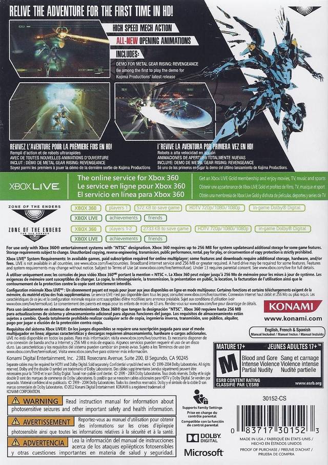 Zone of the Enders HD Collection - Xbox 360 [Pre-Owned] Video Games Konami   