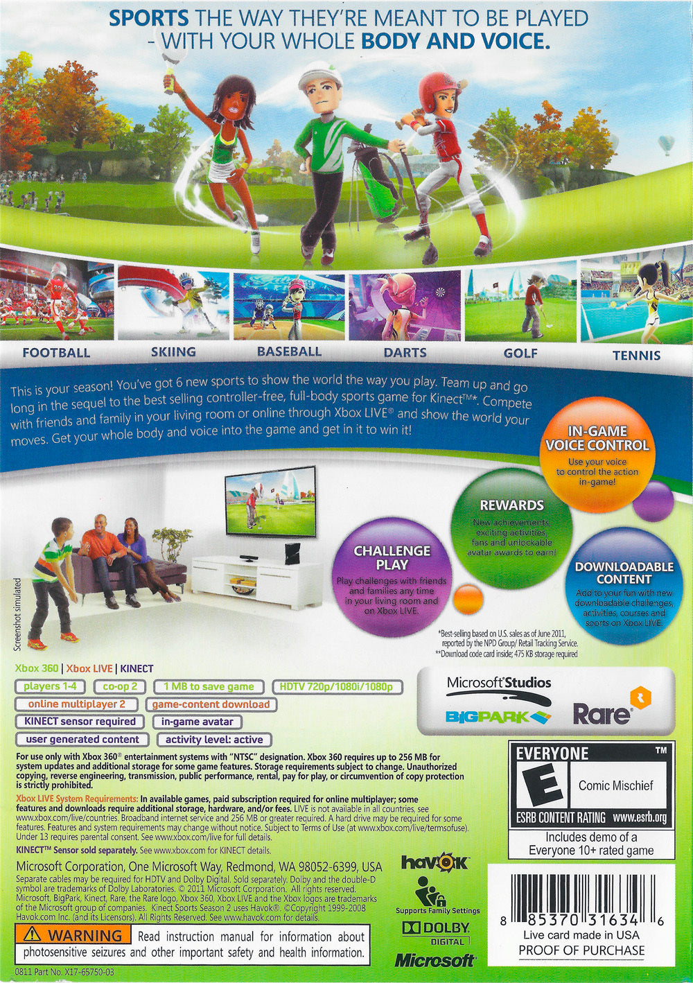 Kinect Sports Best Xbox 360 Kinect Games Kinect Sports: Season Two