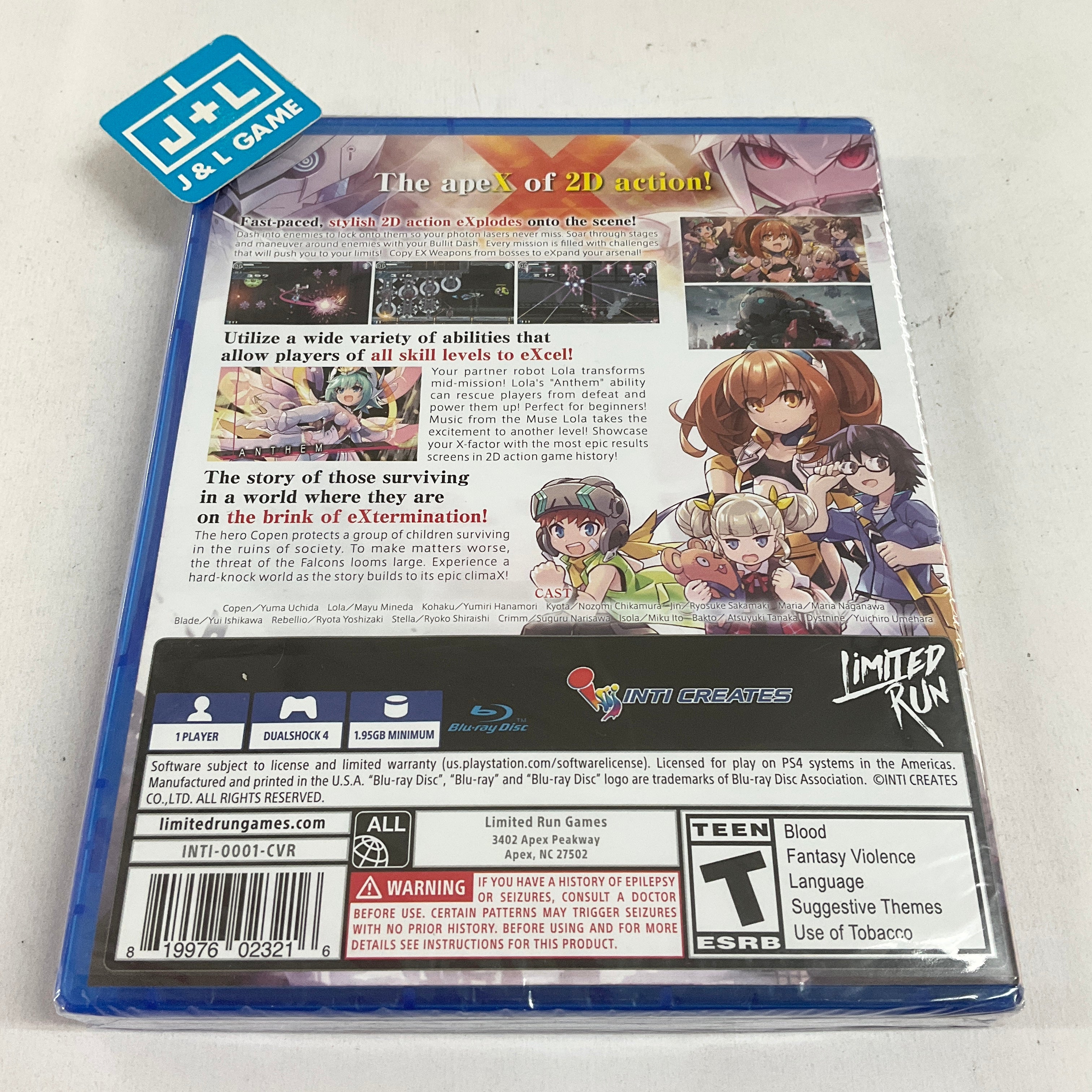 Gunvolt Chronicles: Luminous Avenger iX - (PS4) PlayStation 4 Video Games Limited Run Games