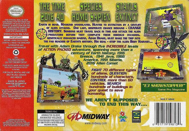 Body Harvest - (N64) Nintendo 64 [Pre-Owned] Video Games Midway   
