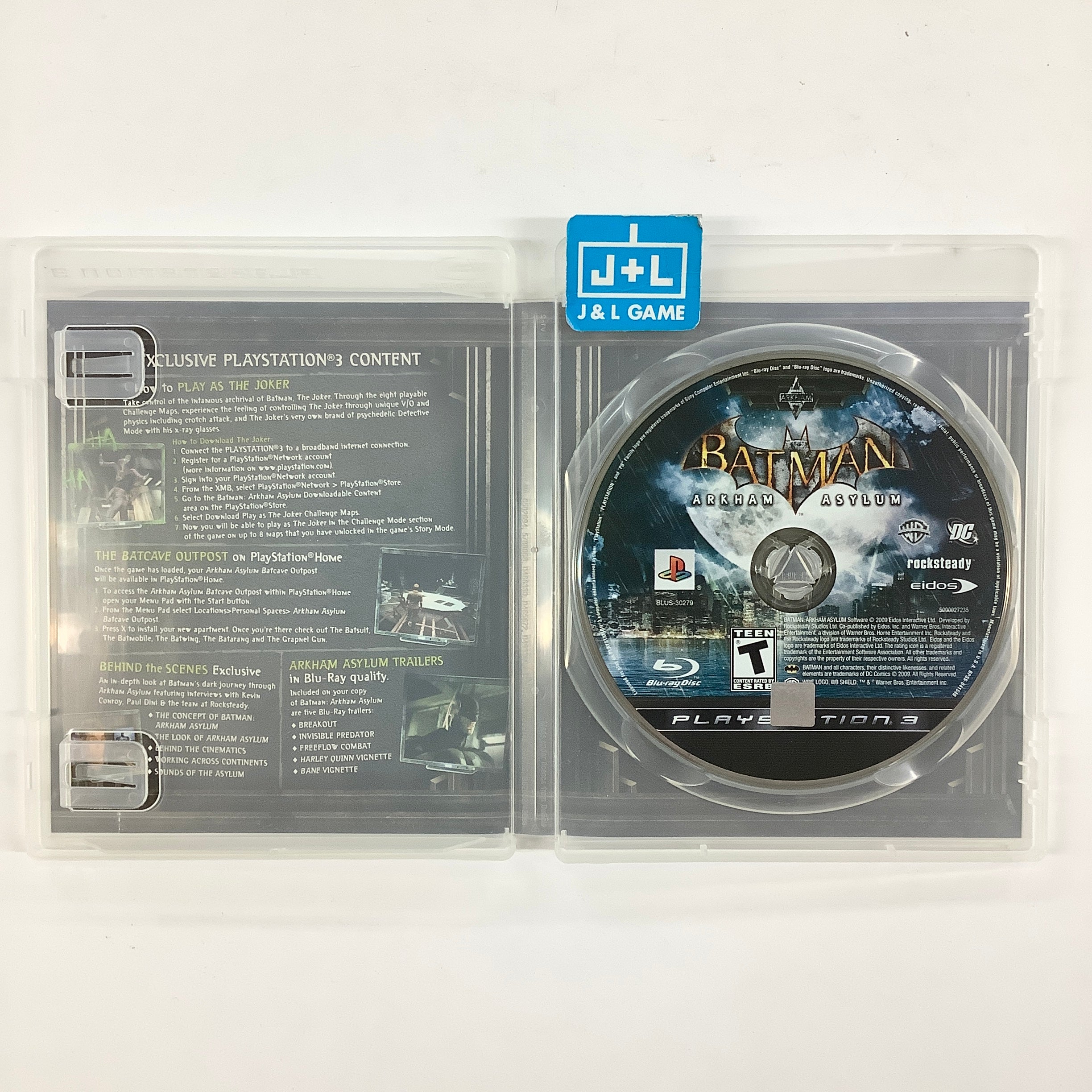 Batman: Arkham Asylum - (PS3) PlayStation 3 [Pre-Owned] Video Games Eidos Interactive