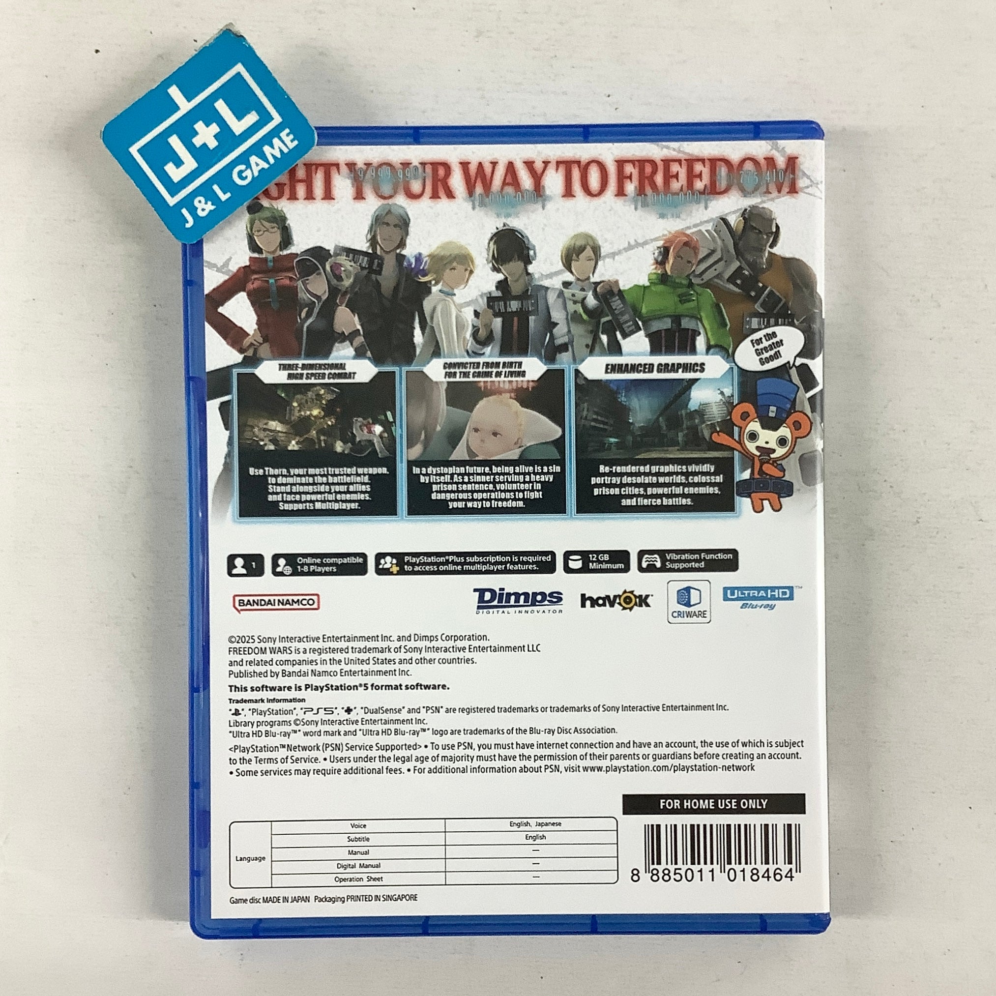 Freedom Wars Remastered - (PS5) Playstation 5 [Pre-Owned] (Asia Import) Video Games Bandai Namco Games