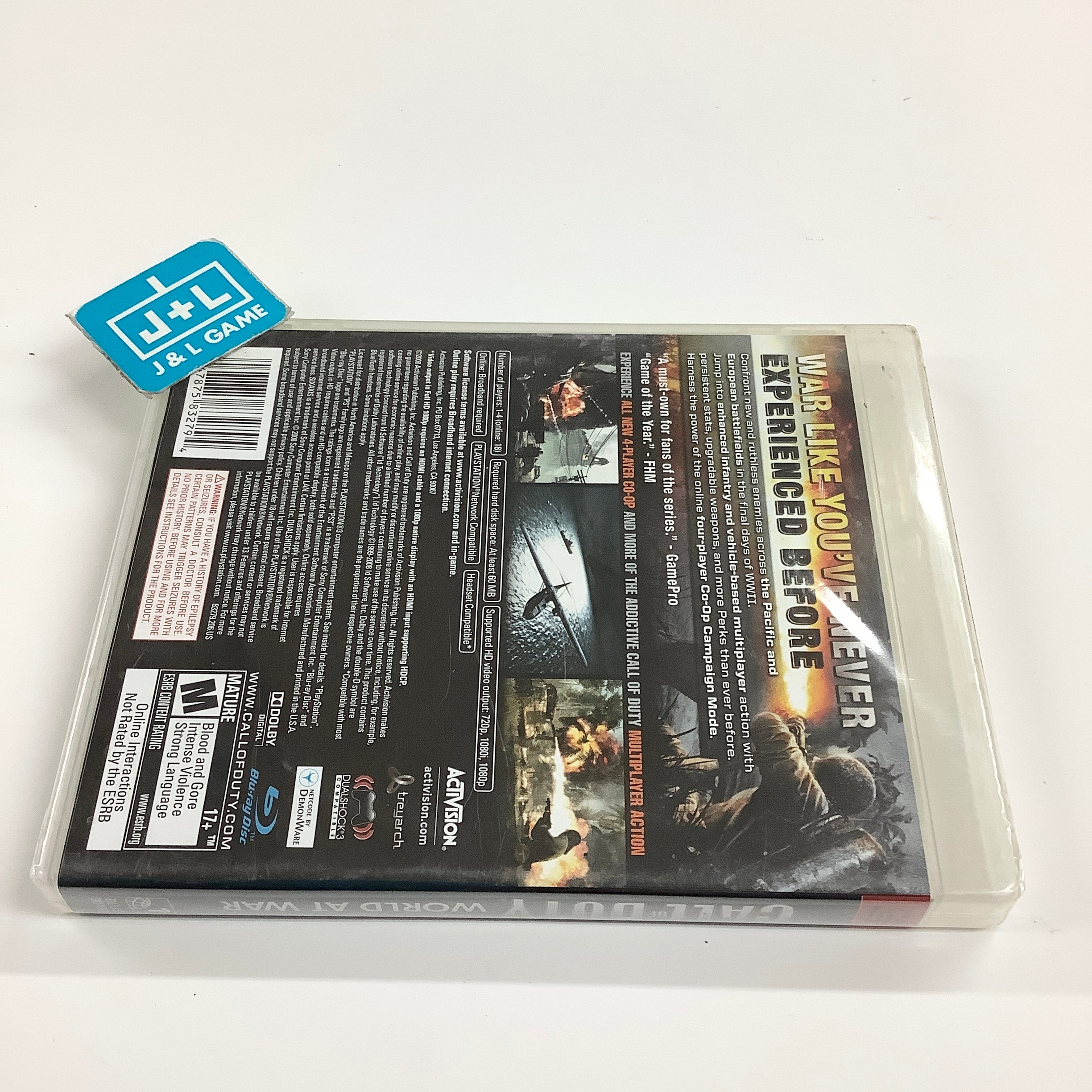 Call of Duty: World at War - (PS3) PlayStation 3 Video Games Activision