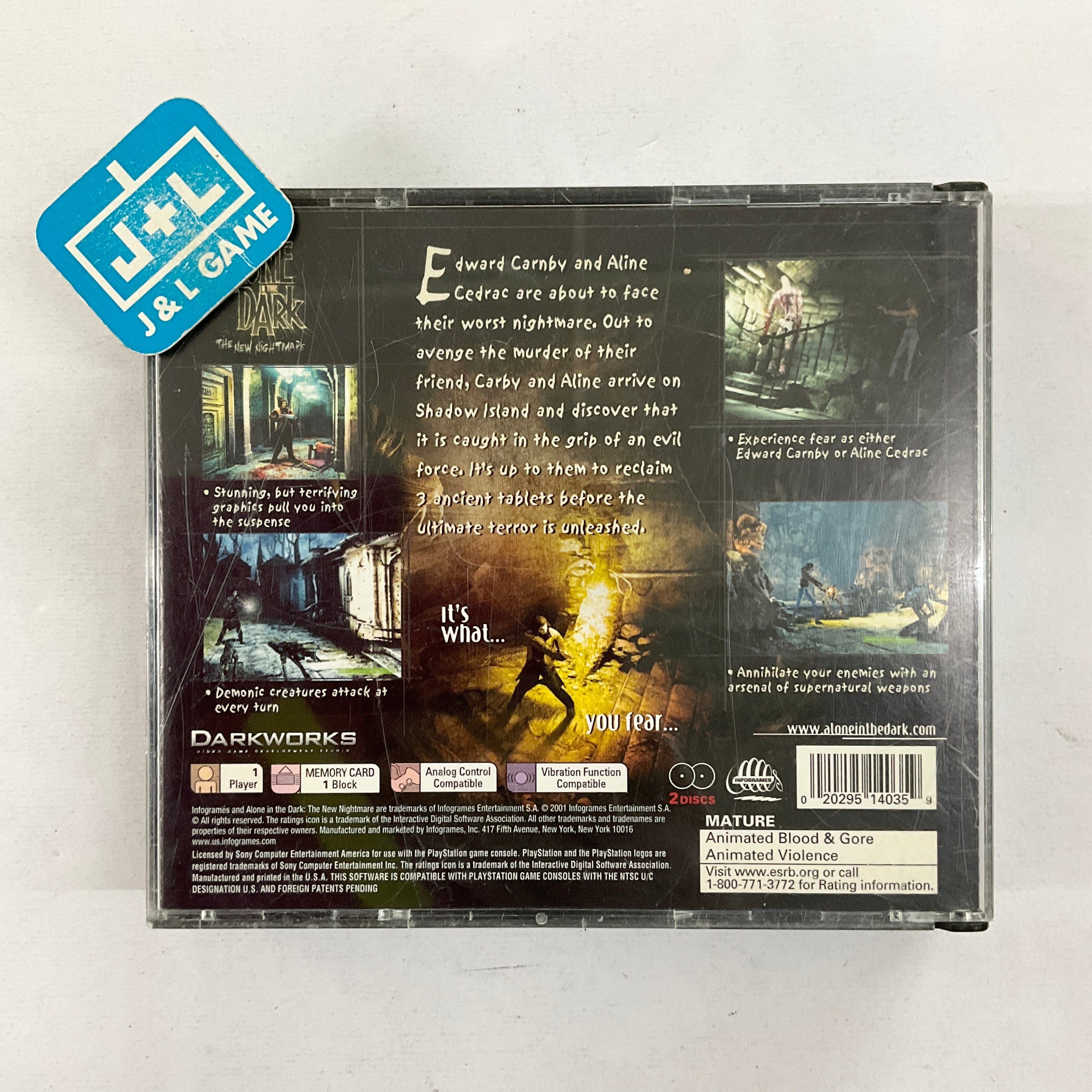 Survivez Dans Alone In The Dark: The New Nightmare Sur PS1 Survivez Dans Alone In The Dark: The New Nightmare Sur PS1