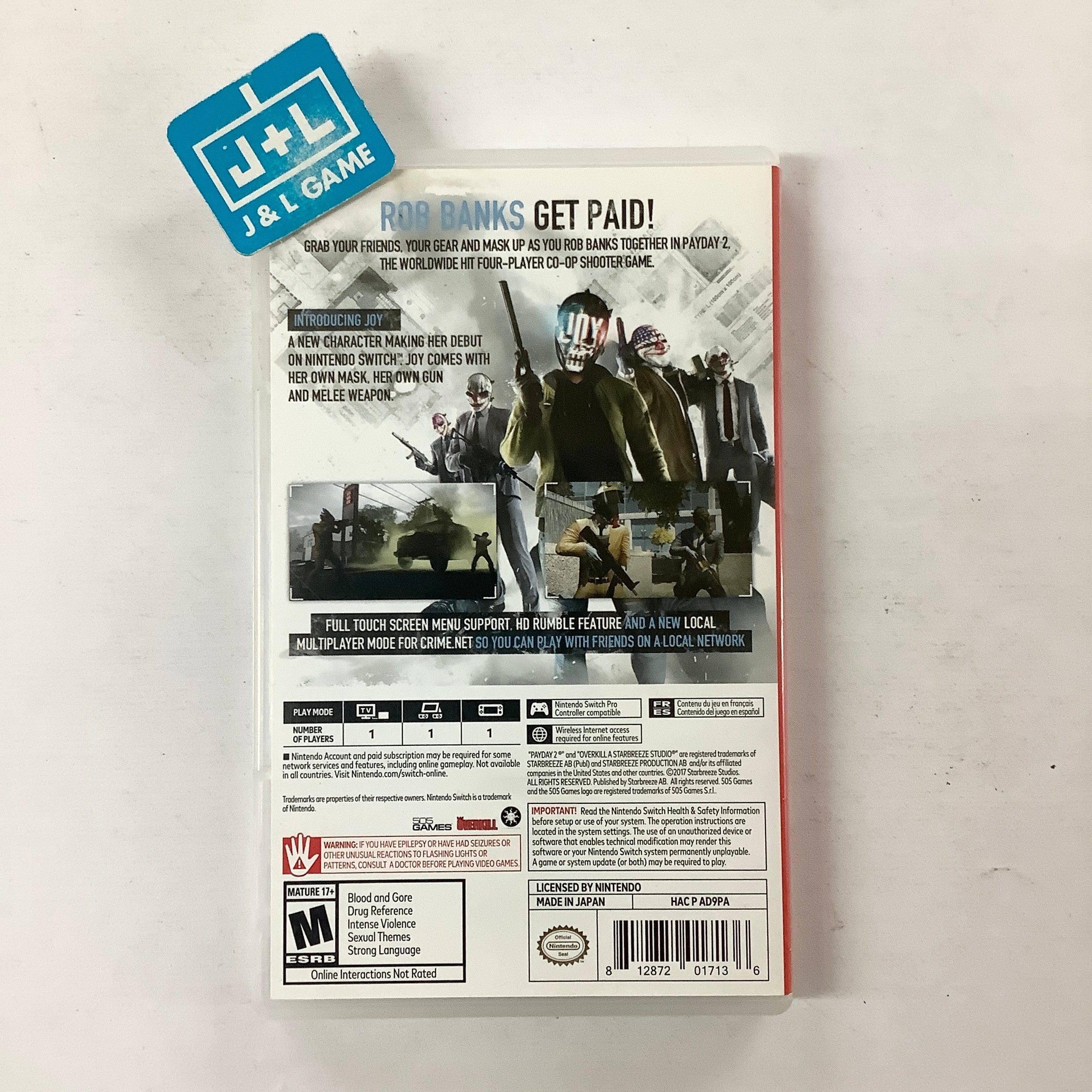 Amazon.com: Payday 2 - Nintendo Switch : 505 Games: Video Games