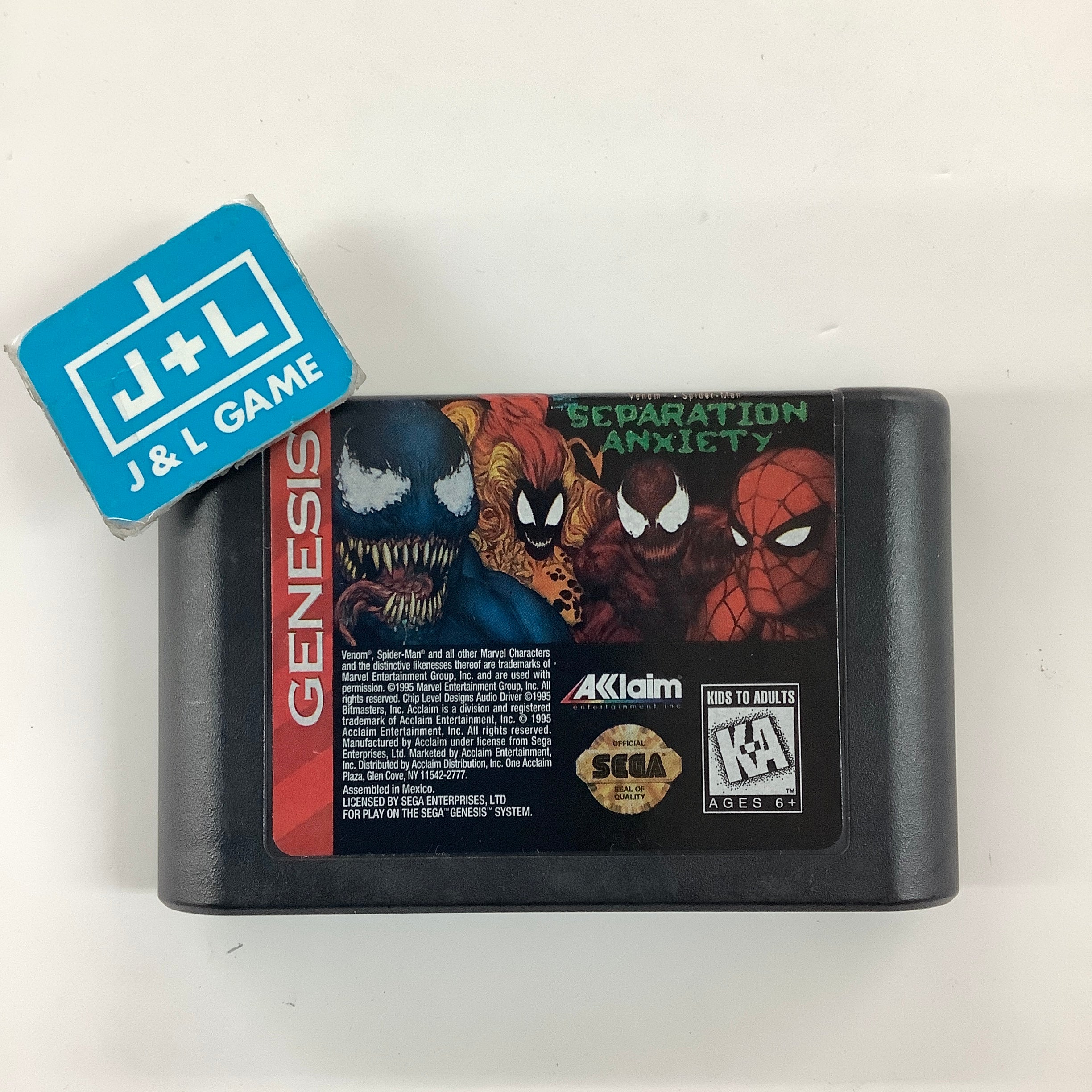 Venom - Spider-Man: Separation Anxiety - SEGA Genesis [Pre-Owned] Video Games Acclaim
