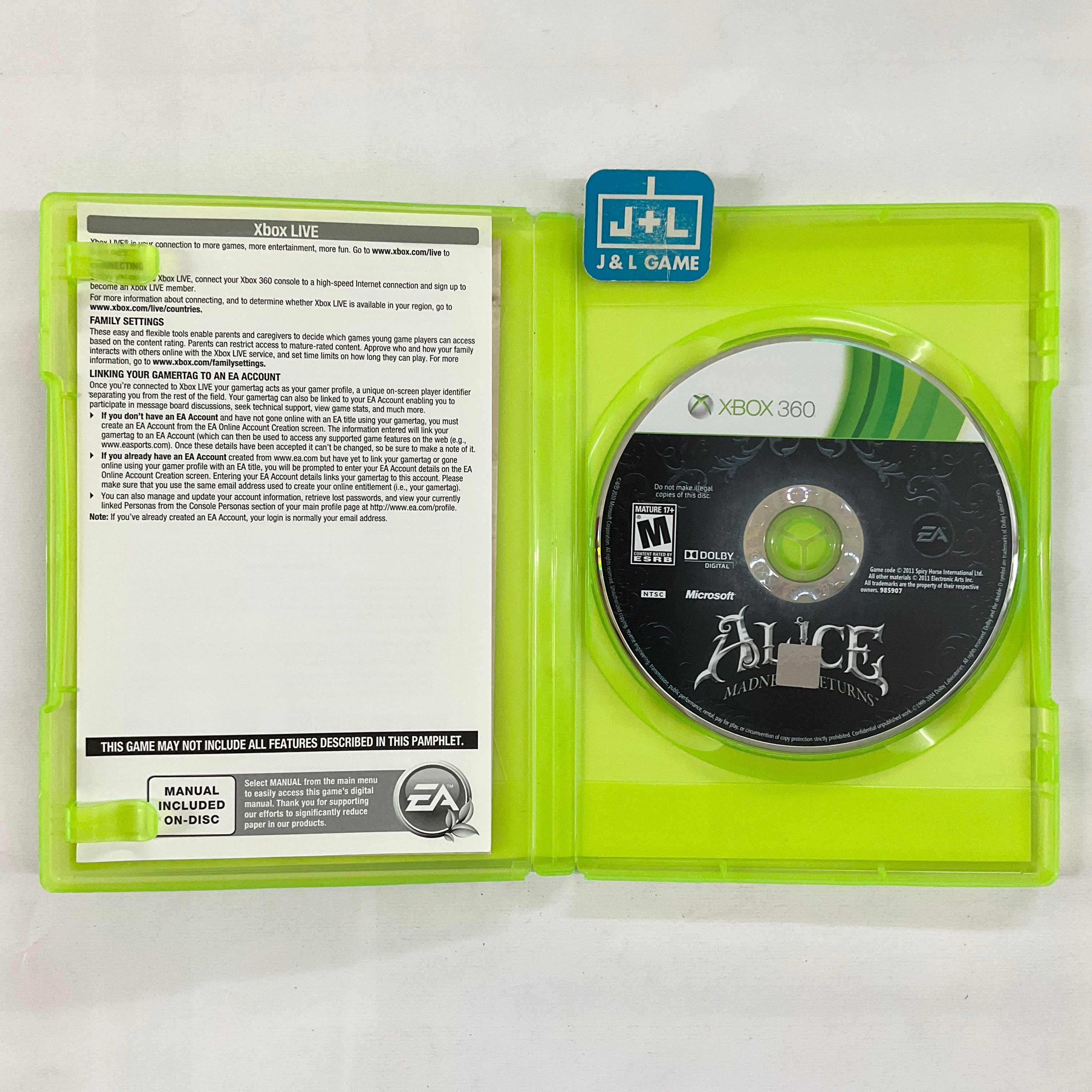 Alice: Madness Returns - Xbox 360 [Pre-Owned] Video Games Electronic Arts   