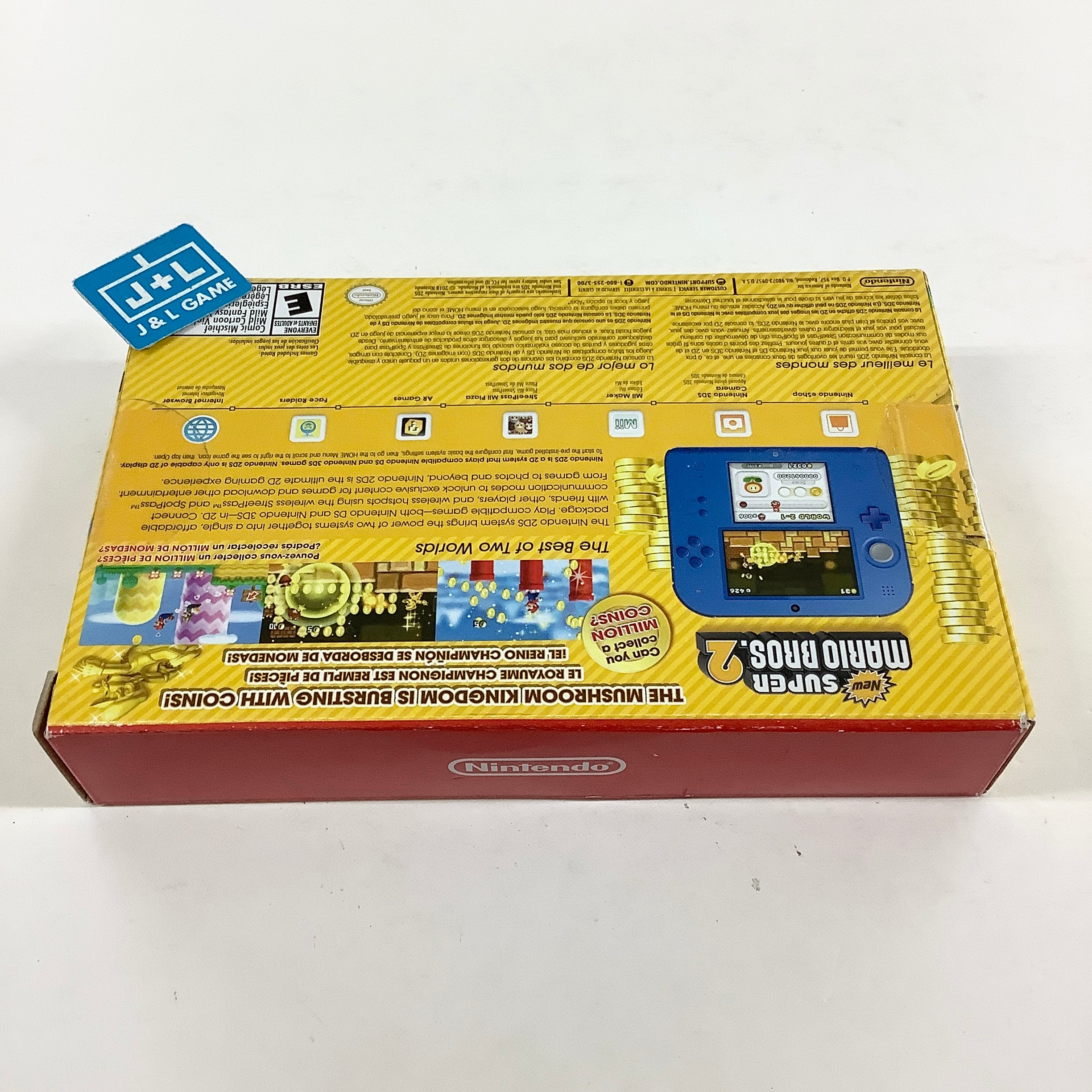 Nintendo 2DS Console - (Electric Blue) 2 with New Super Mario Bros. 2 (Game Pre-Installed) - Nintendo 3DS Consoles Nintendo