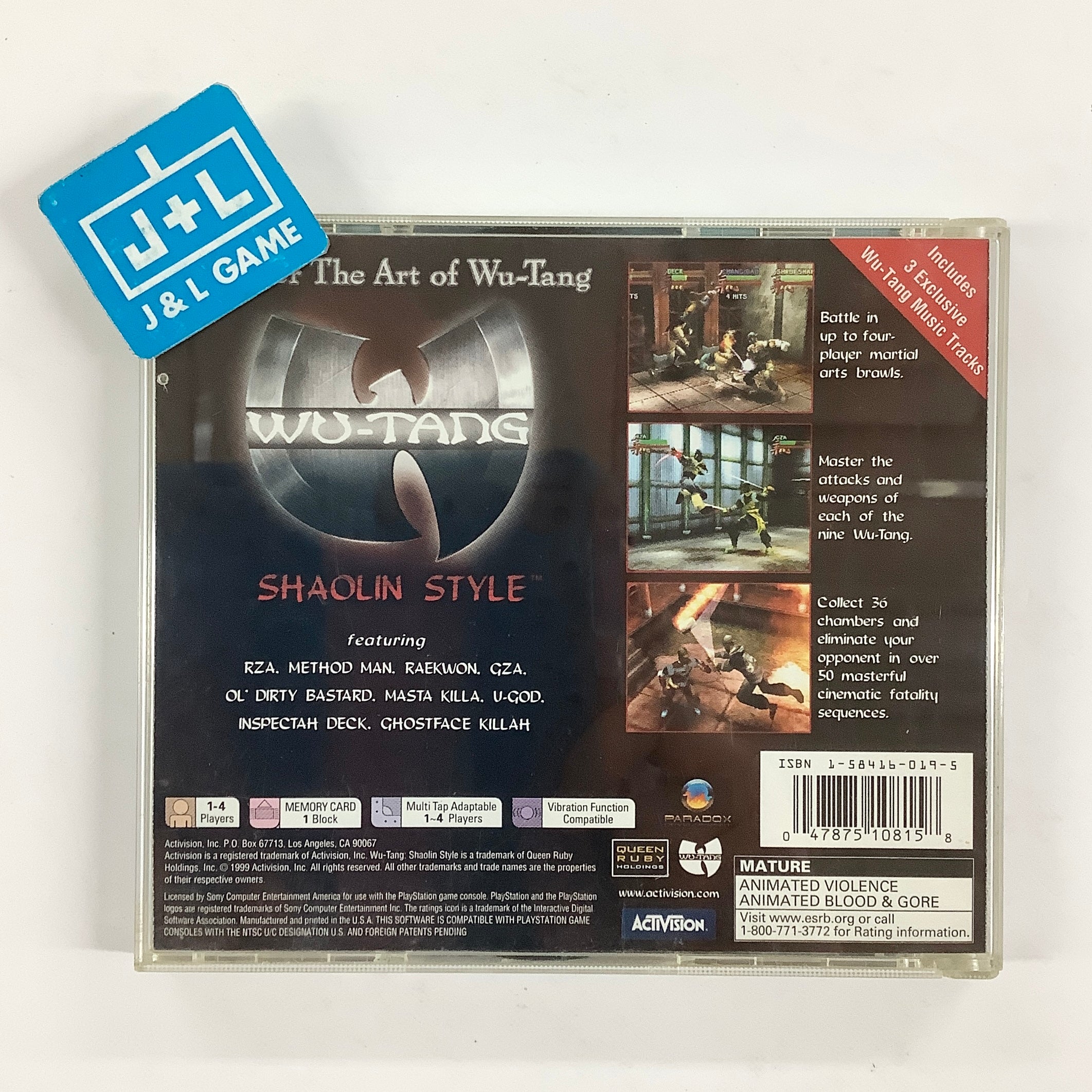 Wu-Tang: Shaolin Style - (PS1) PlayStation 1 [Pre-Owned] | J&L Game