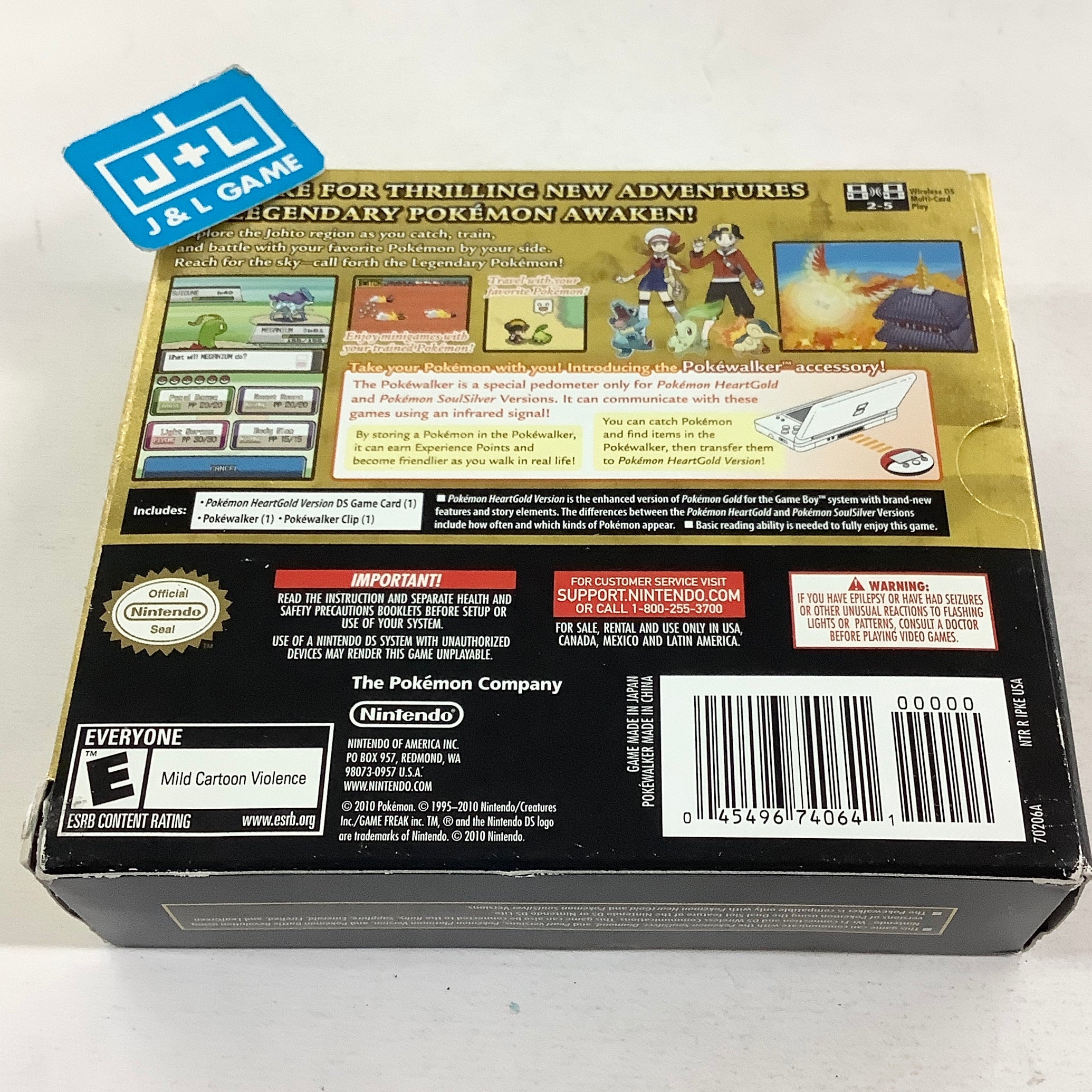 Pokemon HeartGold Version (w/ Pokewalker) - (NDS) Nintendo DS [Pre-Owned] Video Games Nintendo