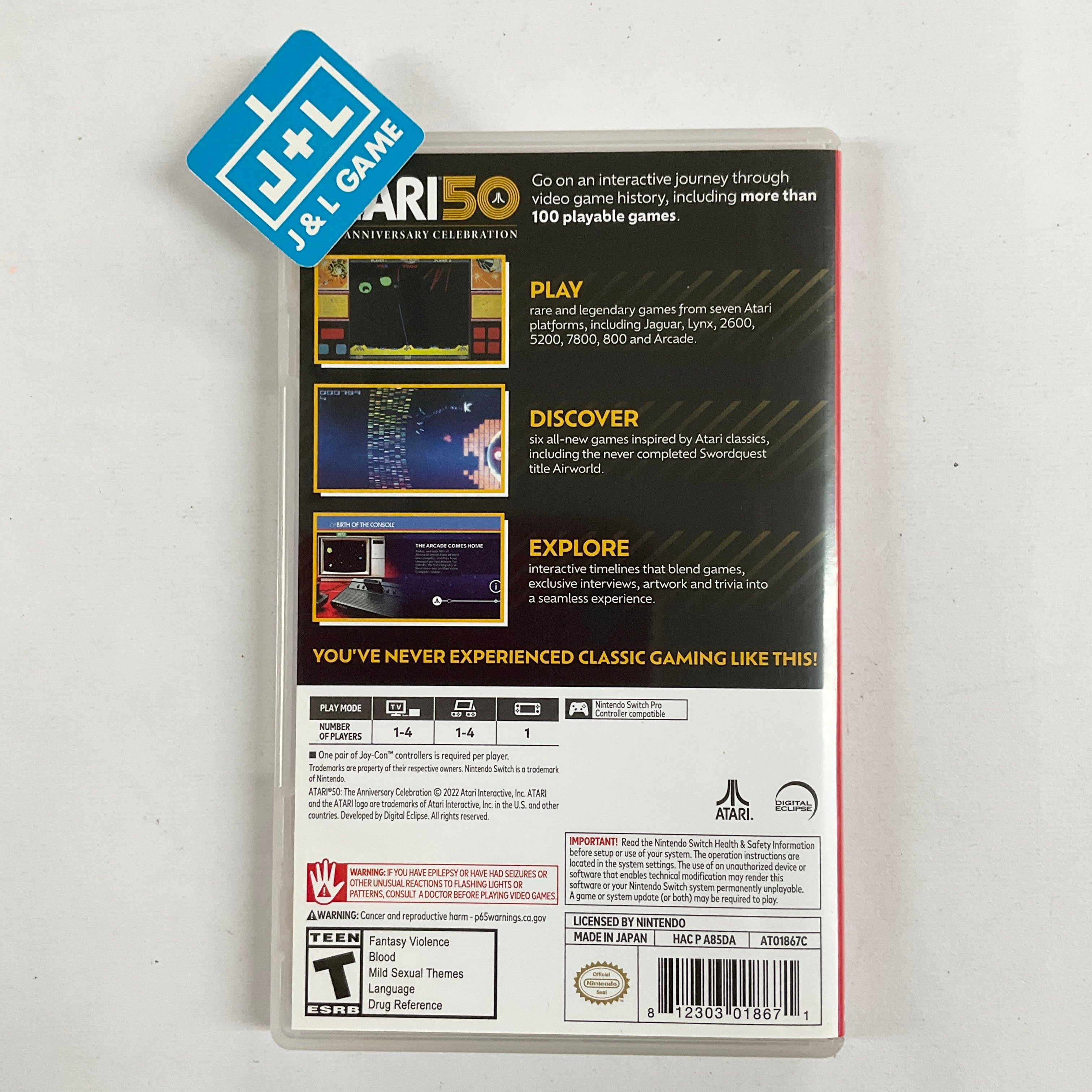 Atari 50: The Anniversary Celebration - (NSW) Nintendo Switch [Pre-Owned] Video Games Atari Interactive   