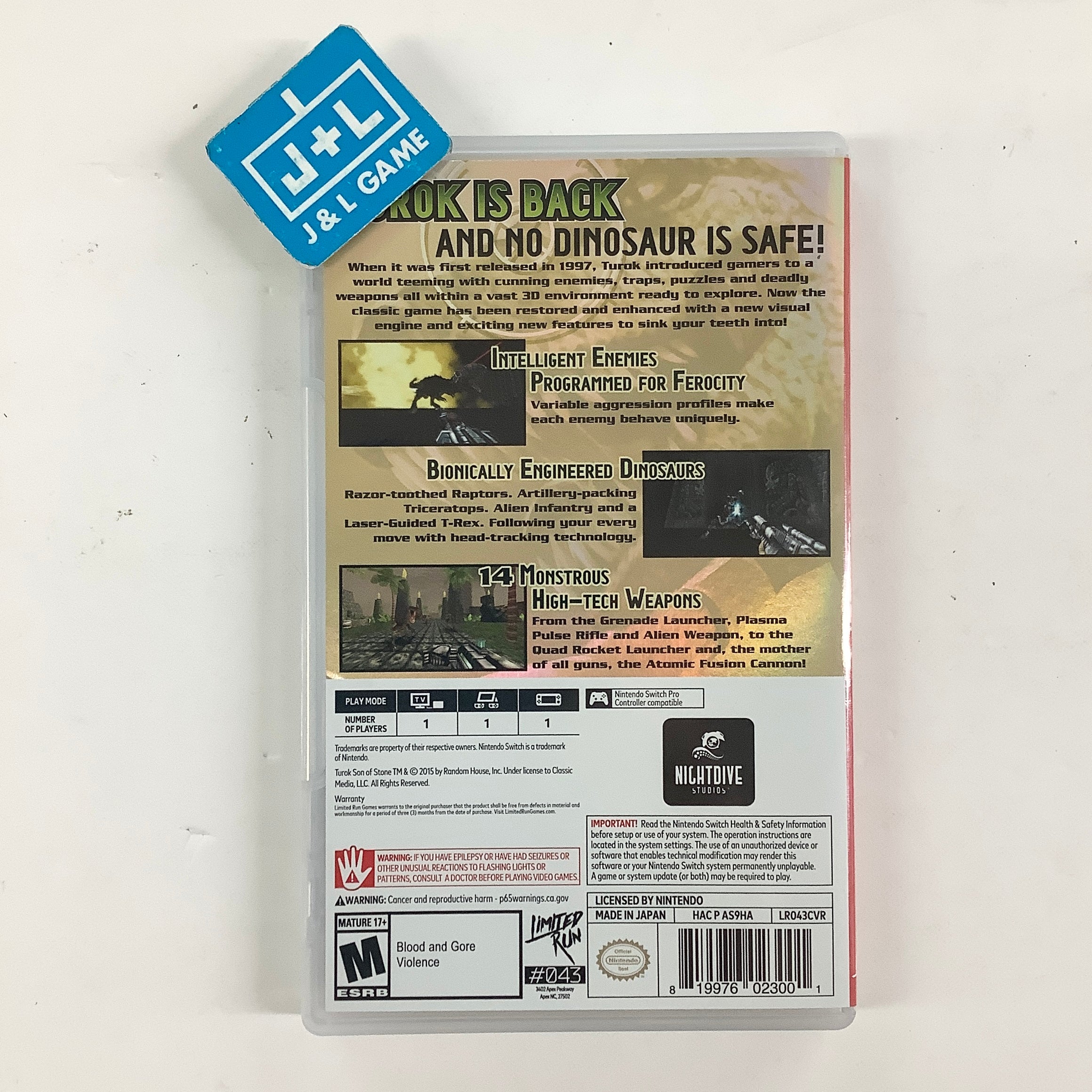 Turok / Turok 2 Seeds of Evil (Dual Pack) (Limited Run #044) - (NSW) Nintendo Switch [Pre-Owned] Video Games Limited Run