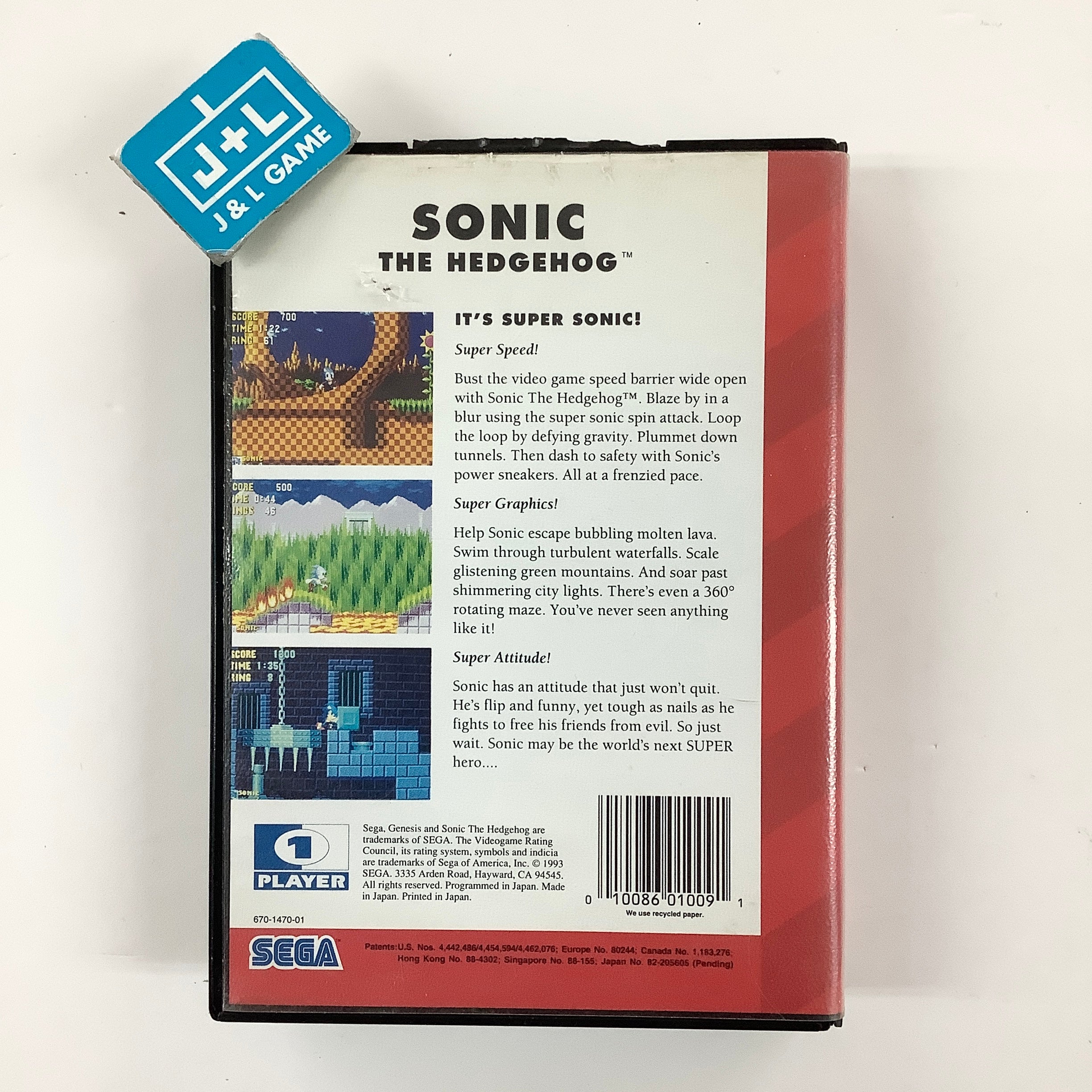 Sonic the Hedgehog (Sega Classic) - (SG) SEGA Genesis [Pre-Owned] Video Games Sega