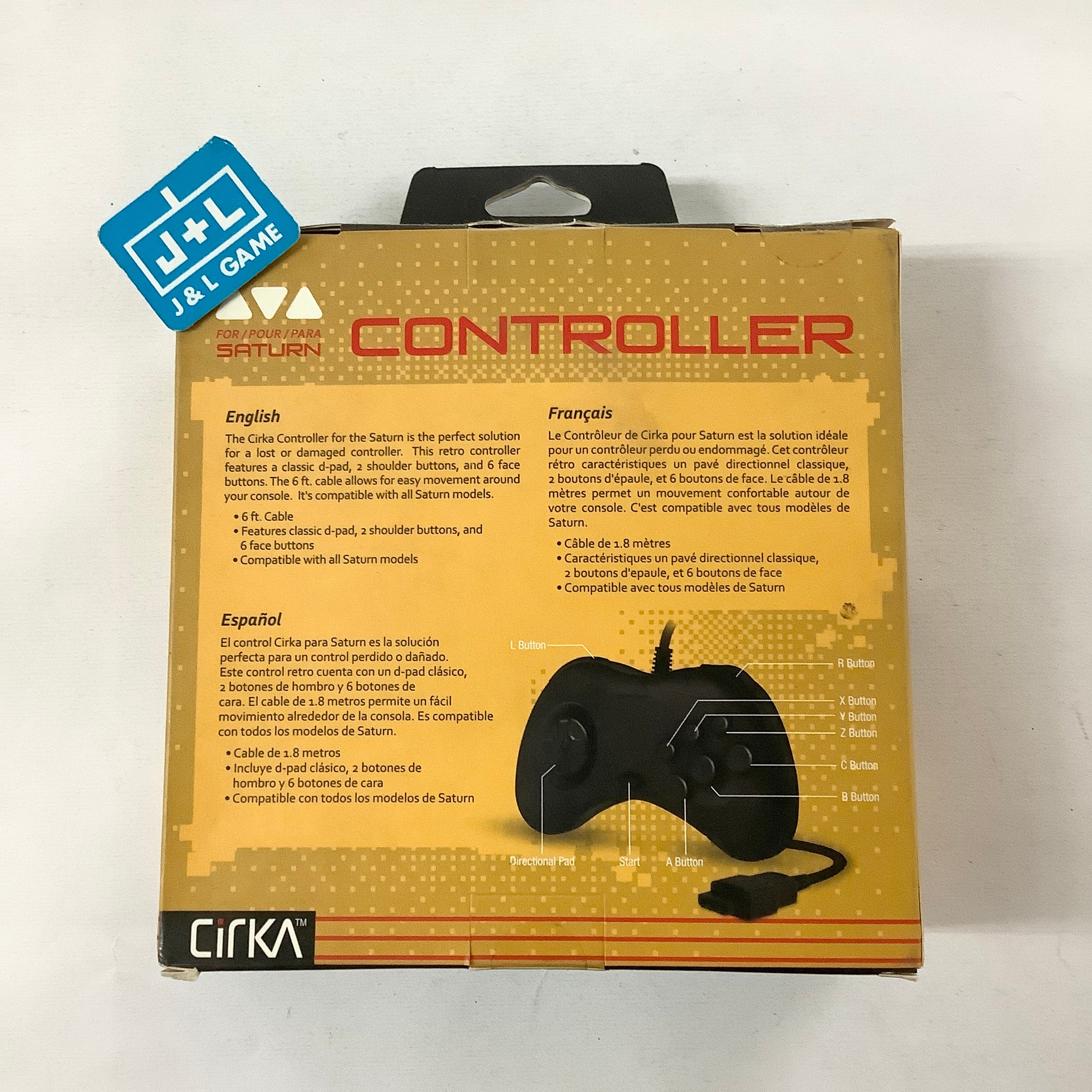 CirKa Saturn Controller (Black) - (SS) SEGA Saturn | J&L Game