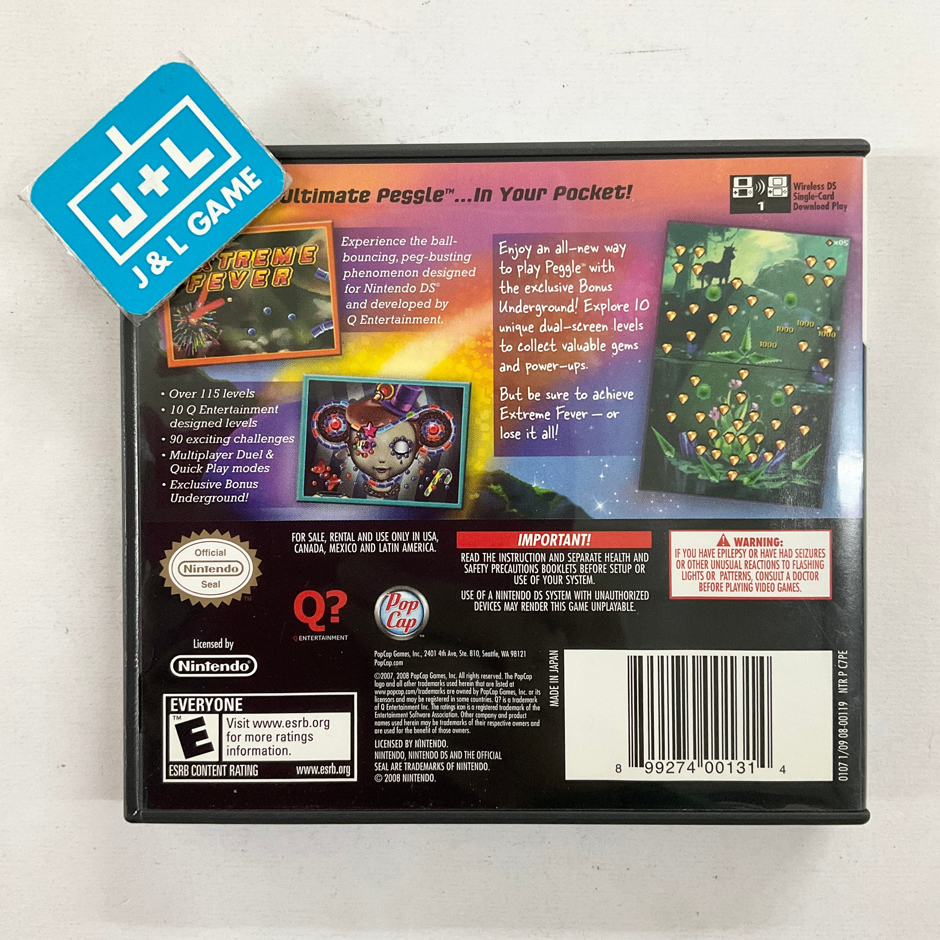 Peggle: Dual Shot - (NDS) Nintendo DS [Pre-Owned] Video Games PopCap   