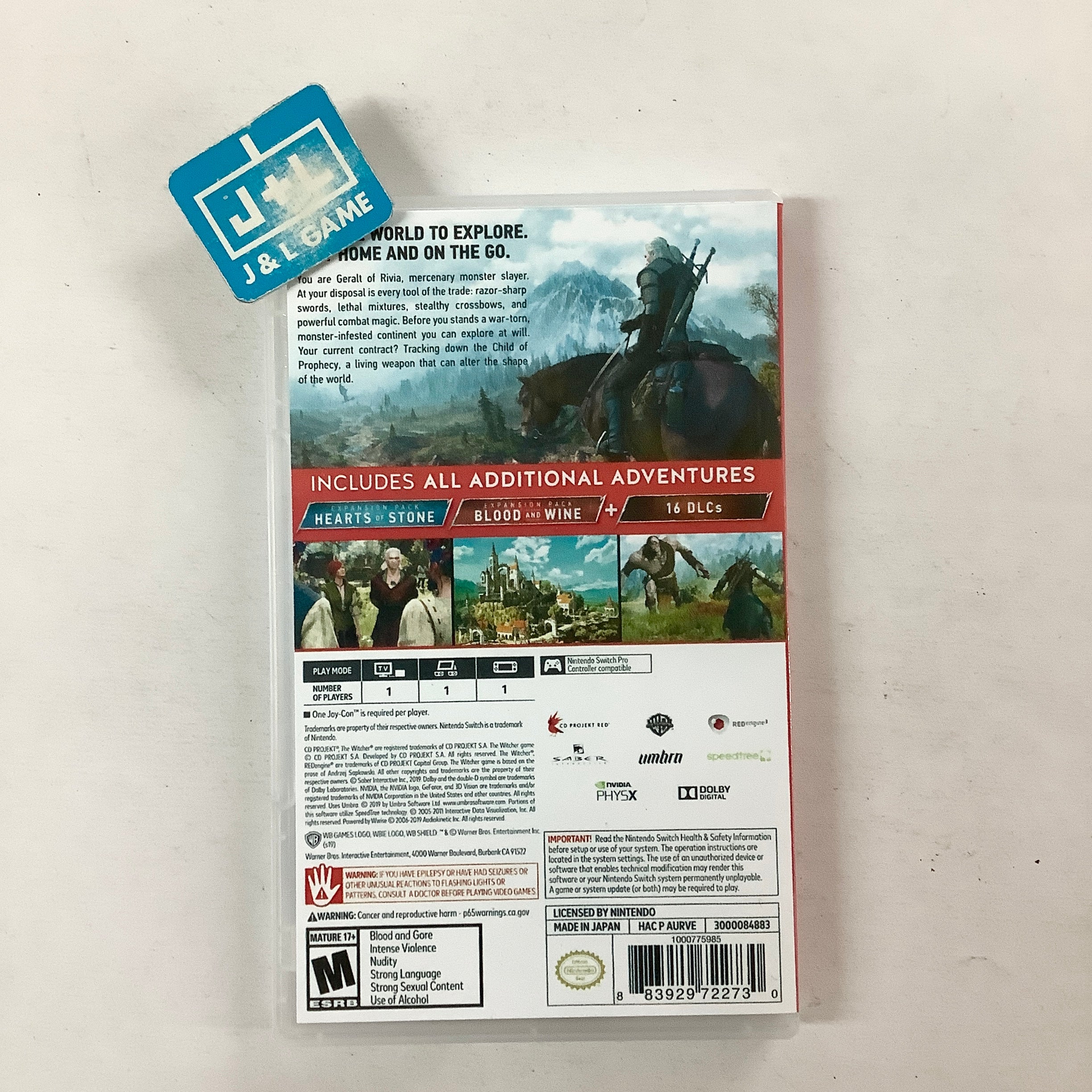 The Witcher 3: Wild Hunt Complete Edition - (NSW) Nintendo Switch [Pre-Owned] Video Games CD Projekt Red   
