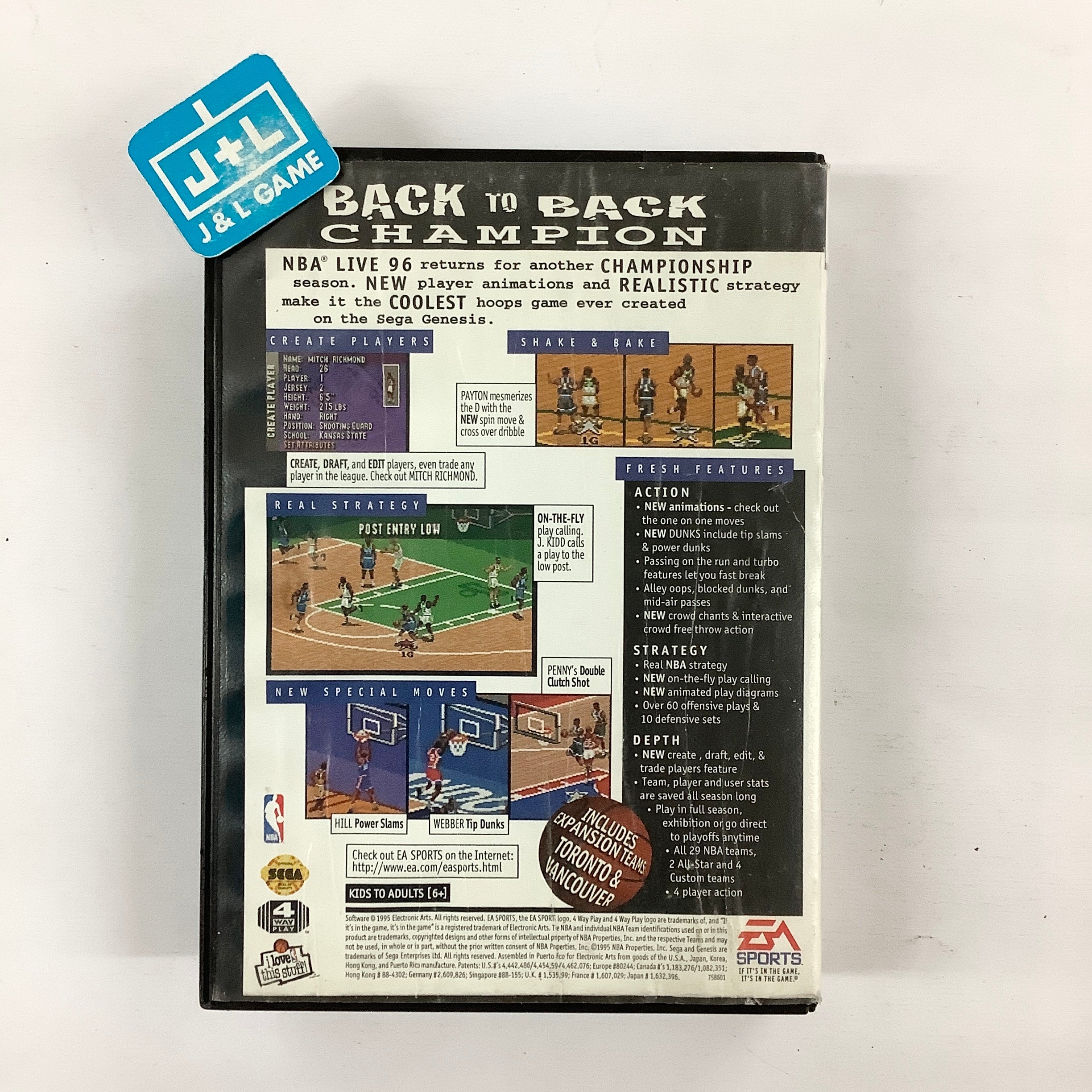 NBA Live '96 - (SG) SEGA Genesis [Pre-Owned] Video Games Electronic Arts   