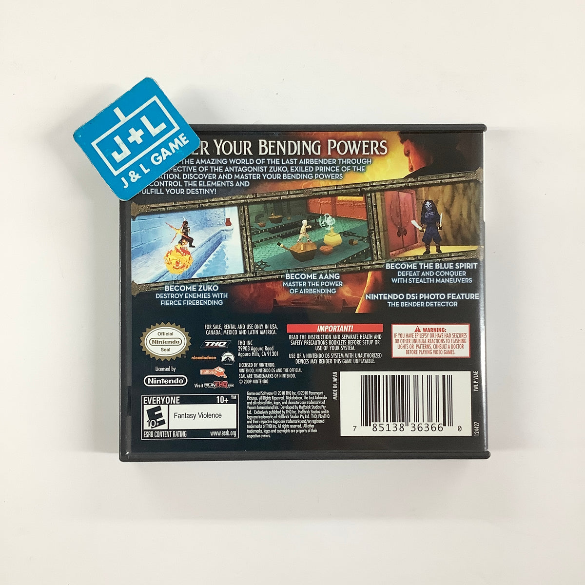 The Last Airbender (M. Night Shyamalan) - (NDS) Nintendo DS [Pre-Owned] Video Games THQ