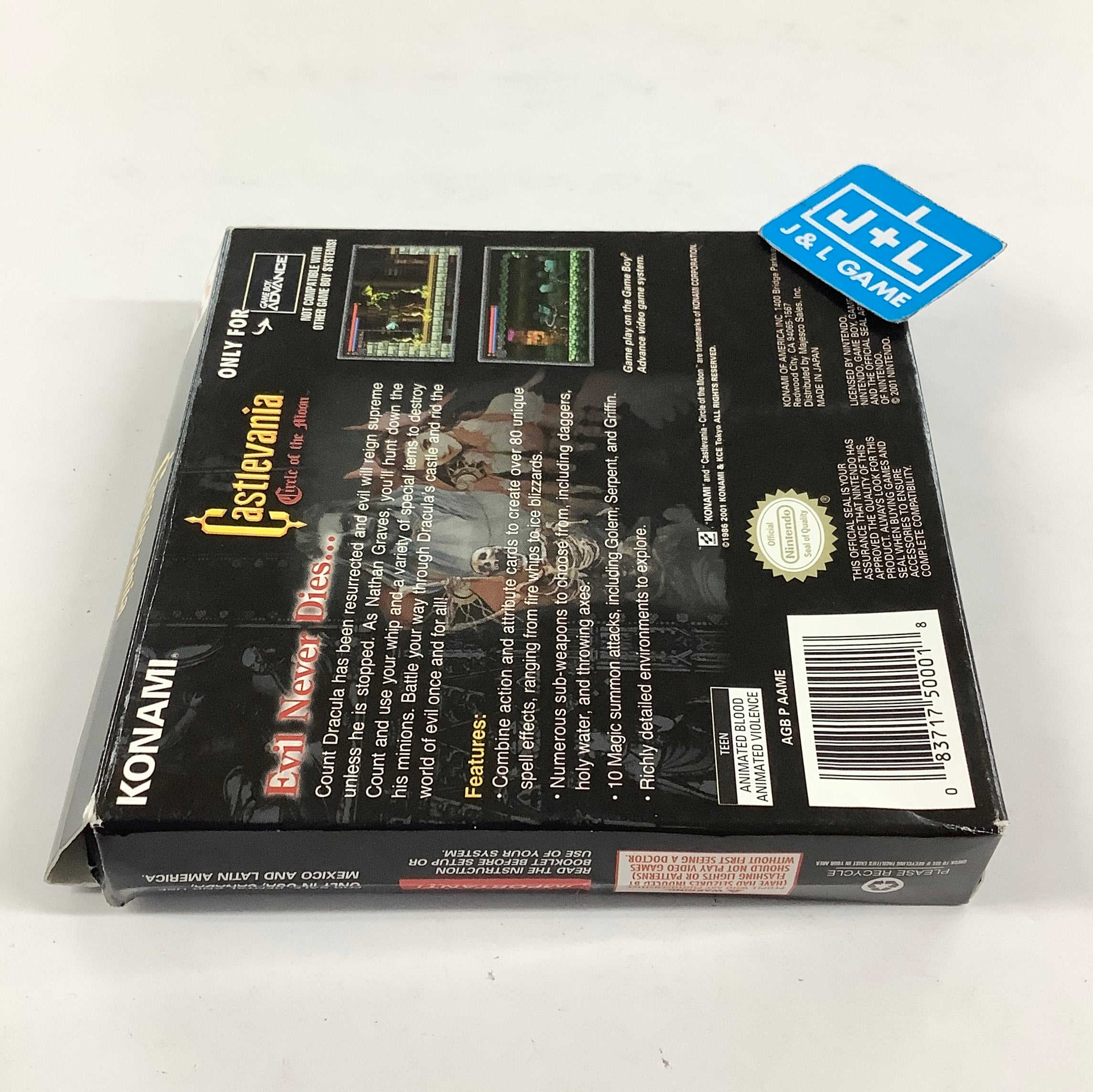 Castlevania: Circle of the Moon - (GBA) Game Boy Advance [Pre-Owned] Video Games Konami