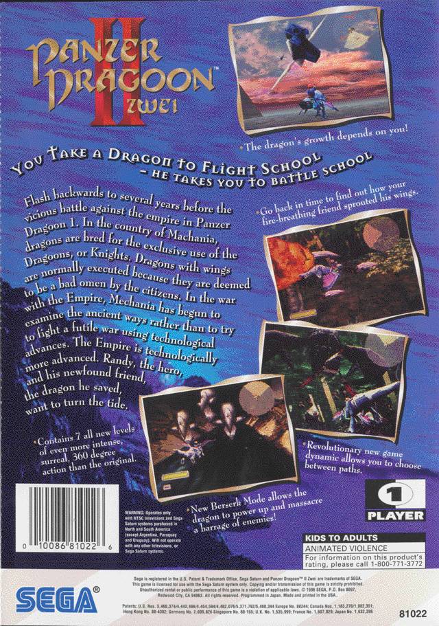 Panzer Dragoon Zwei - (SS) Sega Saturn [Pre-Owned] Video Games SEGA   