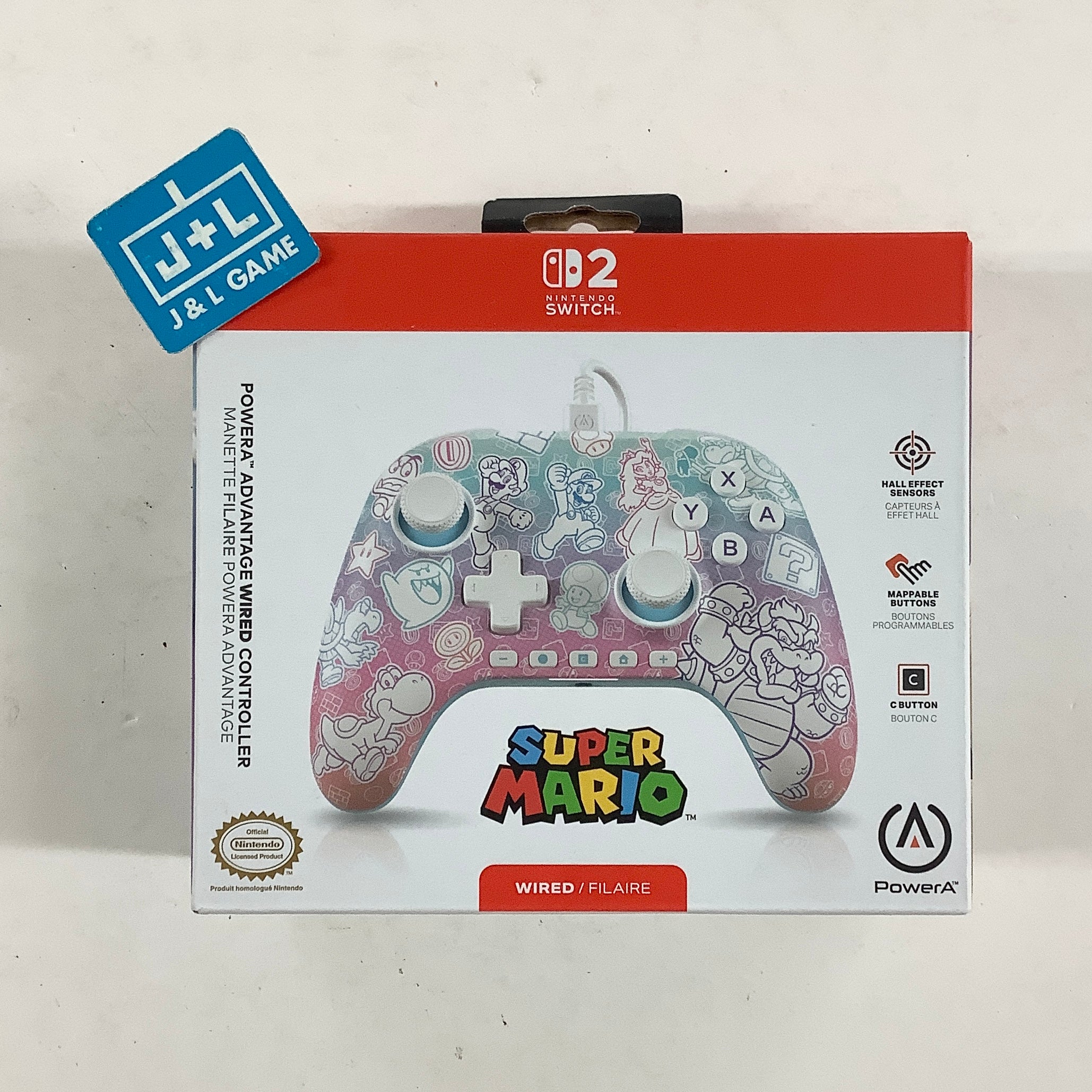 PowerA Advantage Wired Controller (Mushroom Kingdom) - (NS2) Nintendo Switch 2 ACCESSORIES PowerA