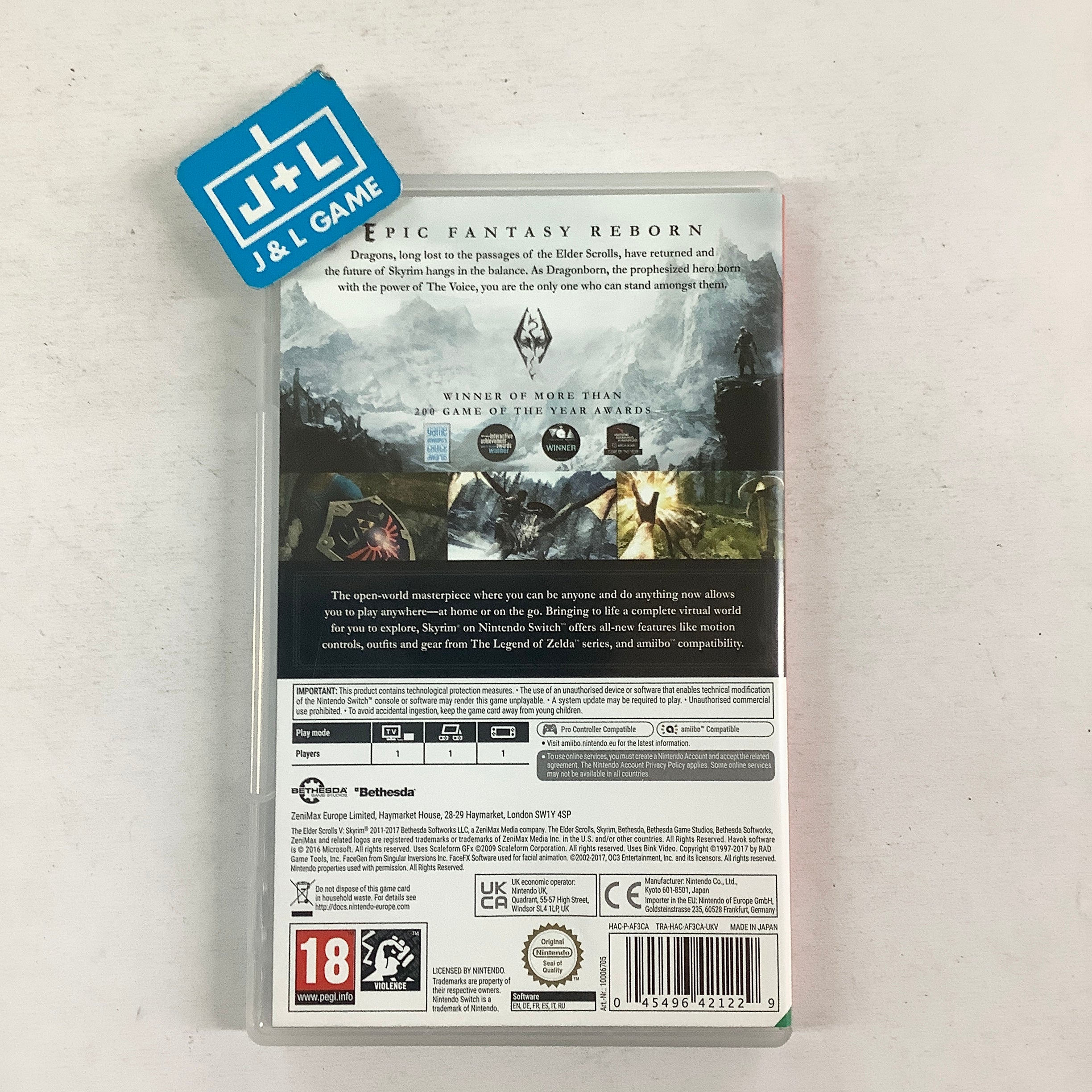 The Elder Scrolls V: Skyrim - (NSW) Nintendo Switch [Pre-Owned] (European Import) Video Games Bethesda Softworks