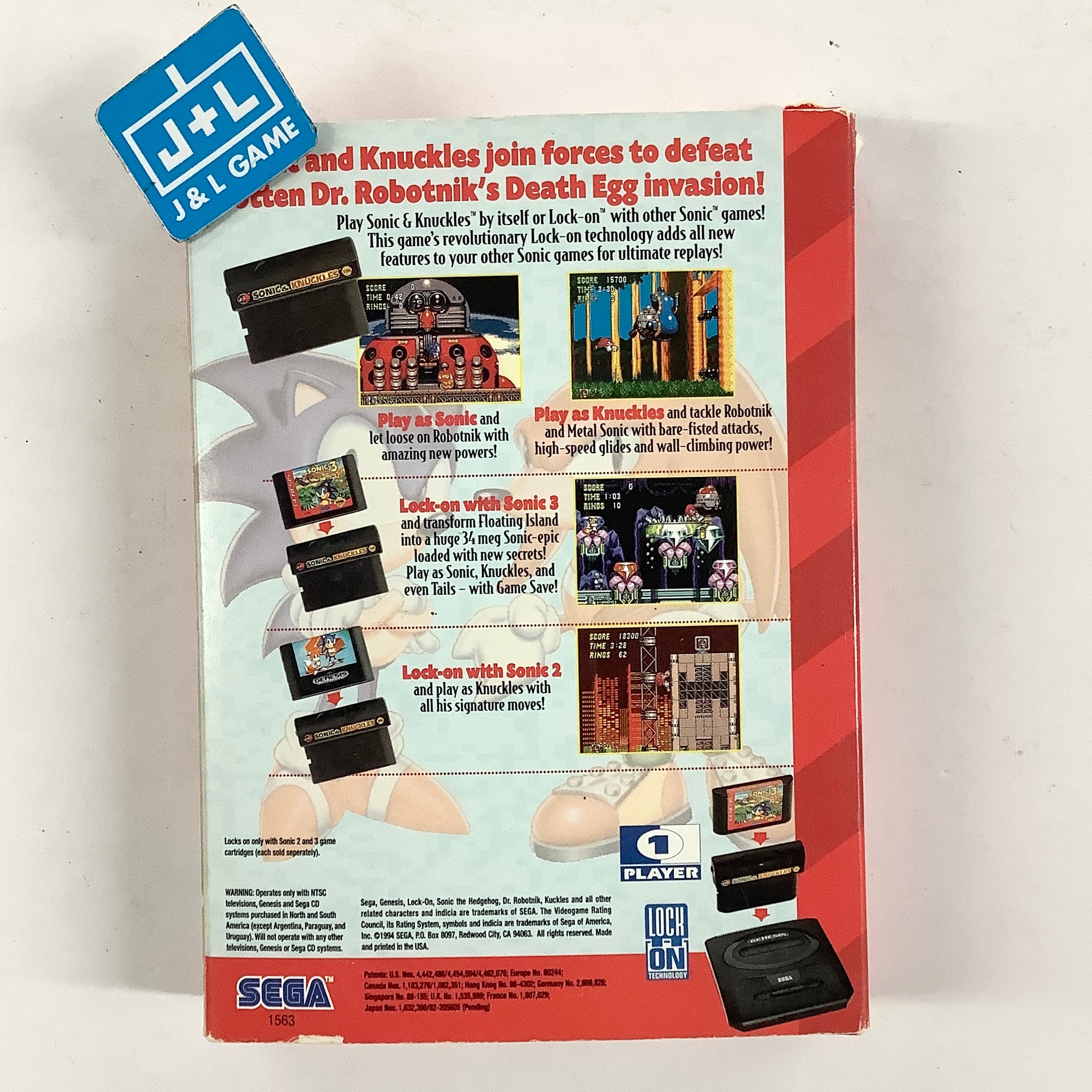 Sonic & Knuckles - (SG) SEGA Genesis [Pre-Owned] Video Games Sega