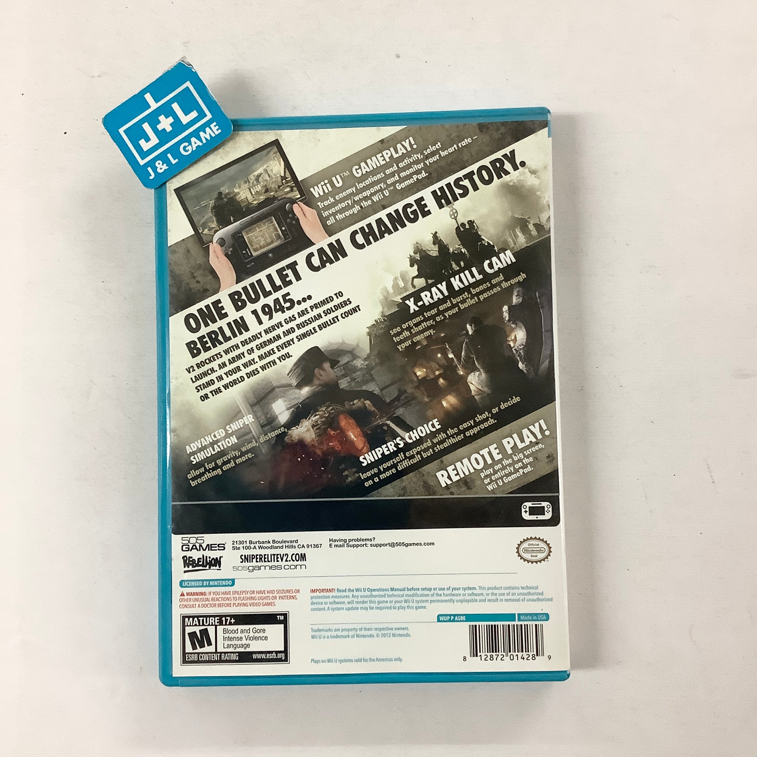 Sniper Elite V2 - Nintendo Wii U [Pre-Owned] Video Games 505 Games