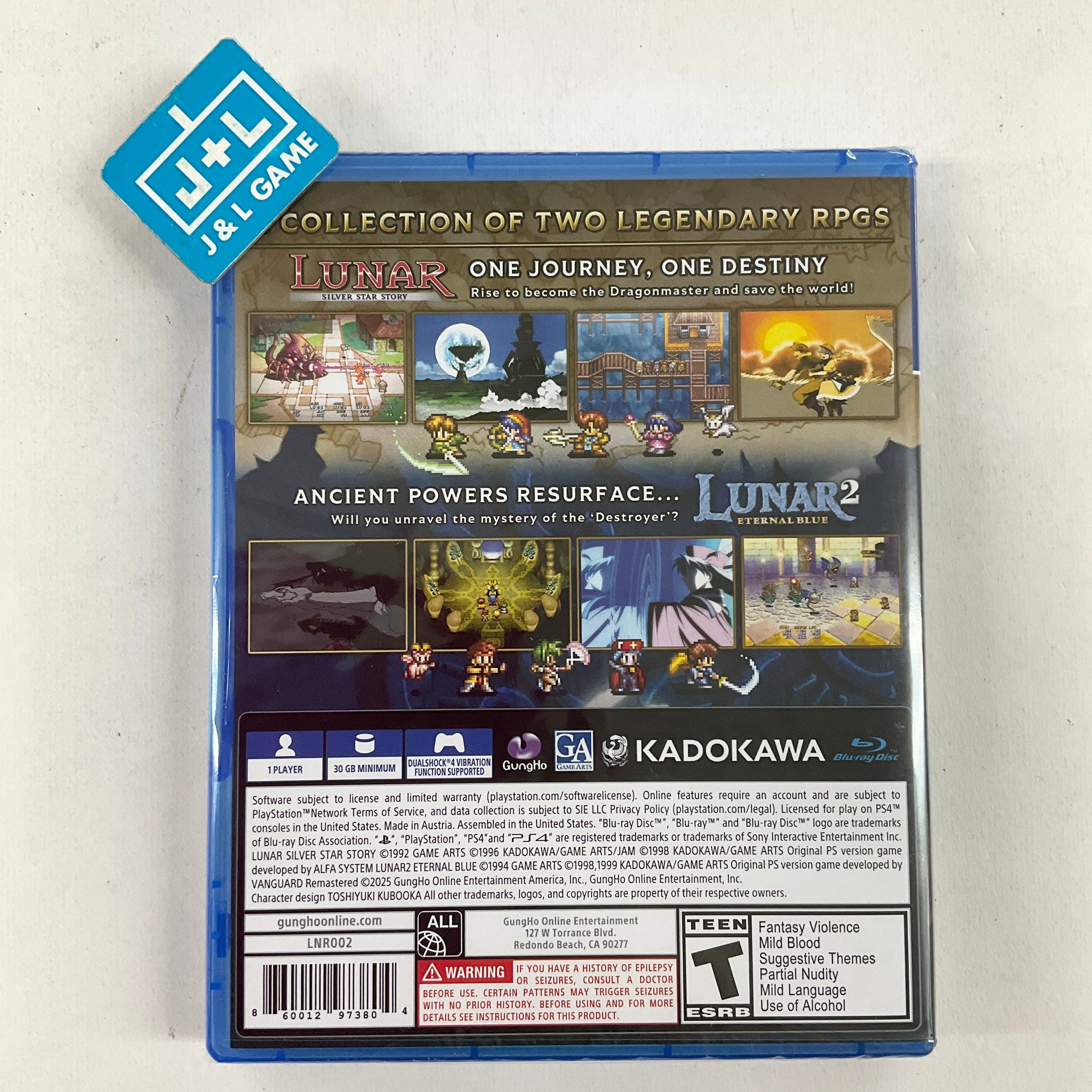 LUNAR Remastered Collection - (PS4) PlayStation 4 Video Games GungHo Online Entertainment, Inc.