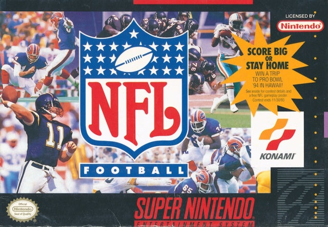 NFL Football - (SNES) Super Nintendo [Pre-Owned] Video Games Konami   