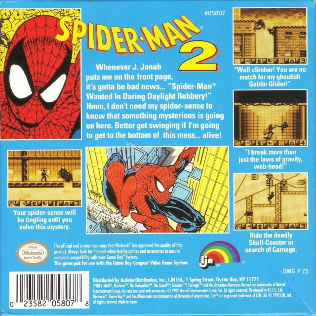Spider-Man II - (GB) Game Boy [Pre-Owned] Video Games Acclaim   