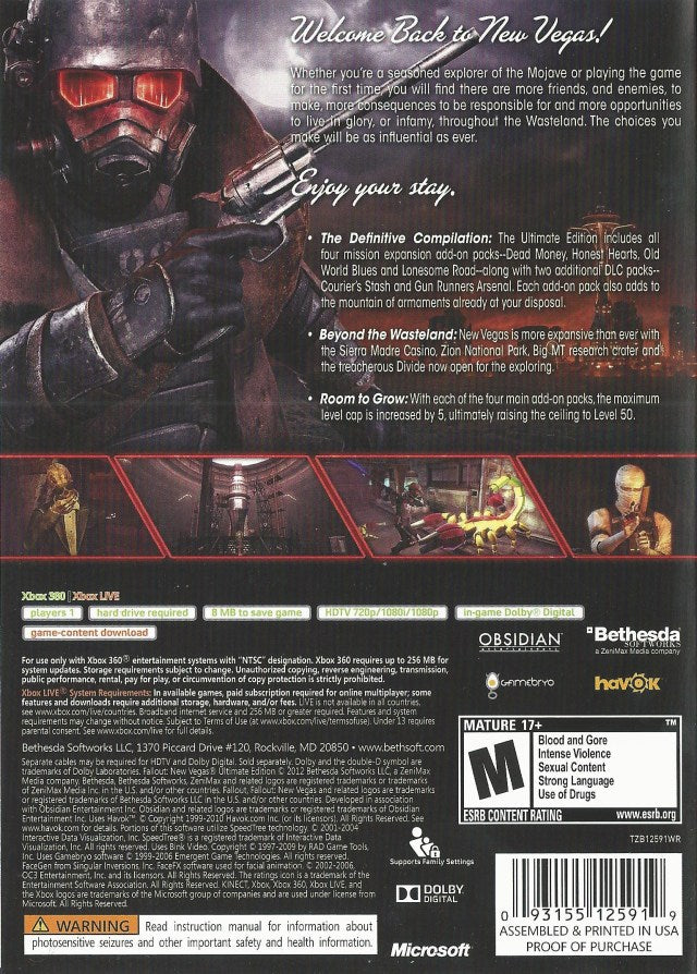 Fallout: New Vegas Ultimate Edition - Xbox 360 [Pre-Owned