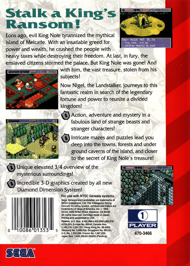 Landstalker - (SG) Sega Genesis [Pre-Owned] Video Games SEGA