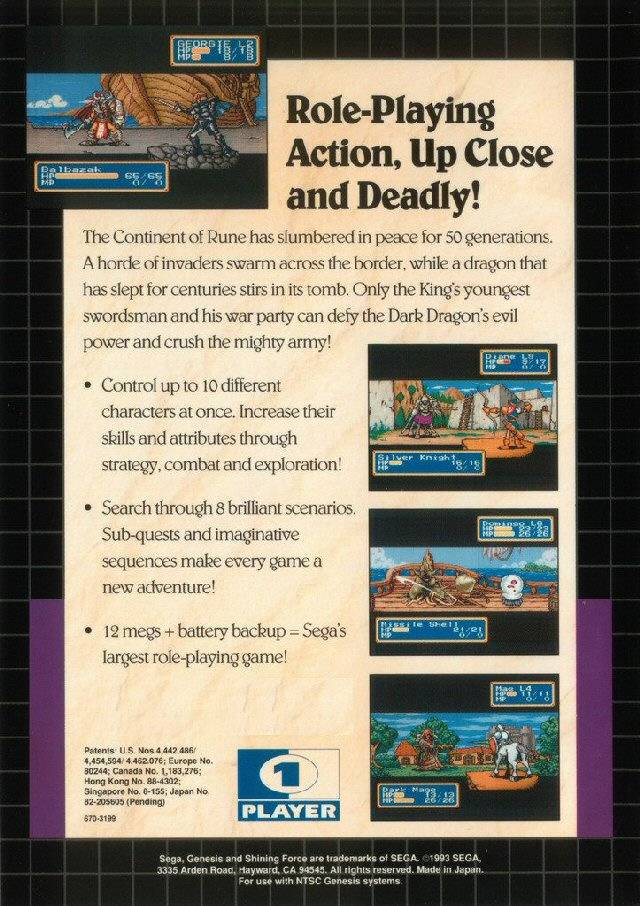 Shining Force - (SG) Sega Genesis [Pre-Owned] Video Games SEGA