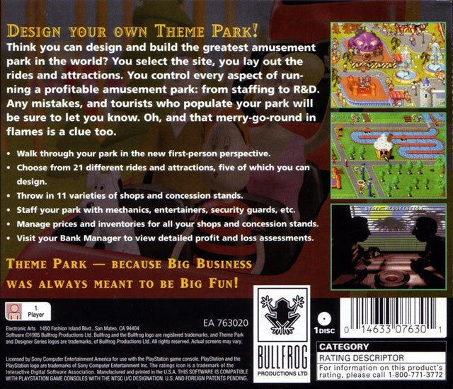 Theme Park - (PS1) PlayStation 1 [Pre-Owned] Video Games Playstation   