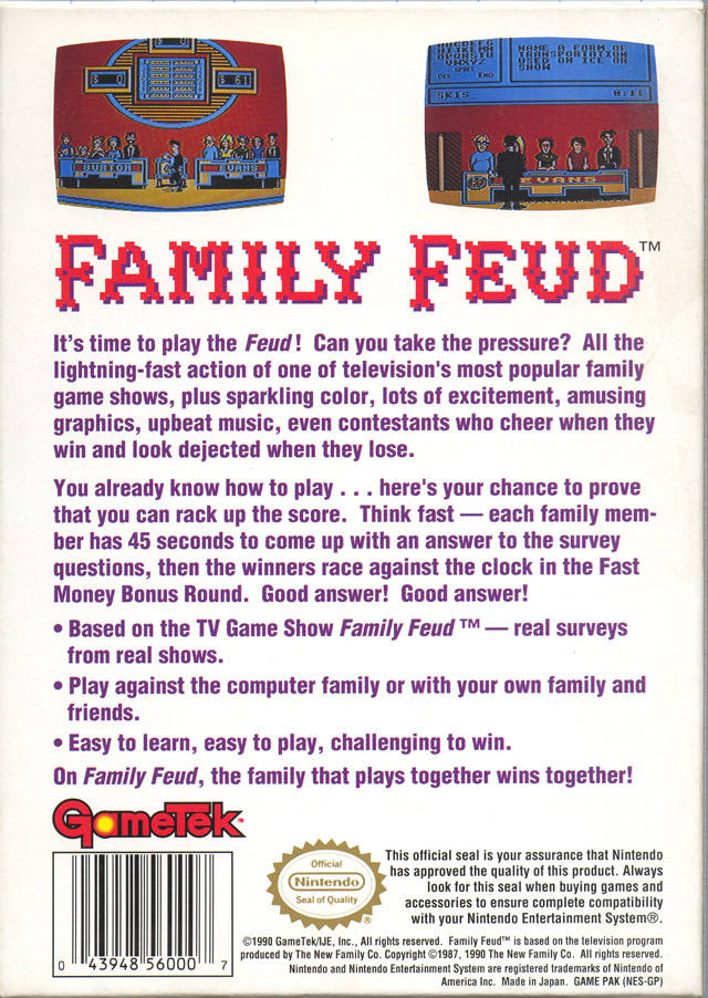 Family Feud - (NES) Nintendo Entertainment System [Pre-Owned] Video Games Nintendo   