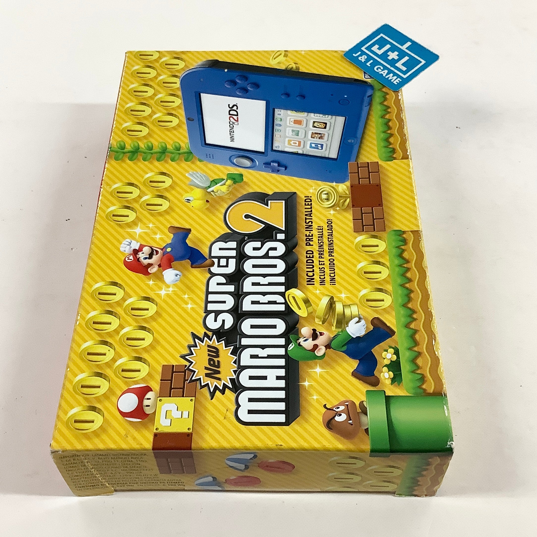 Nintendo 2DS Console - (Electric Blue) 2 with New Super Mario Bros. 2 (Game Pre-Installed) - Nintendo 3DS Consoles Nintendo