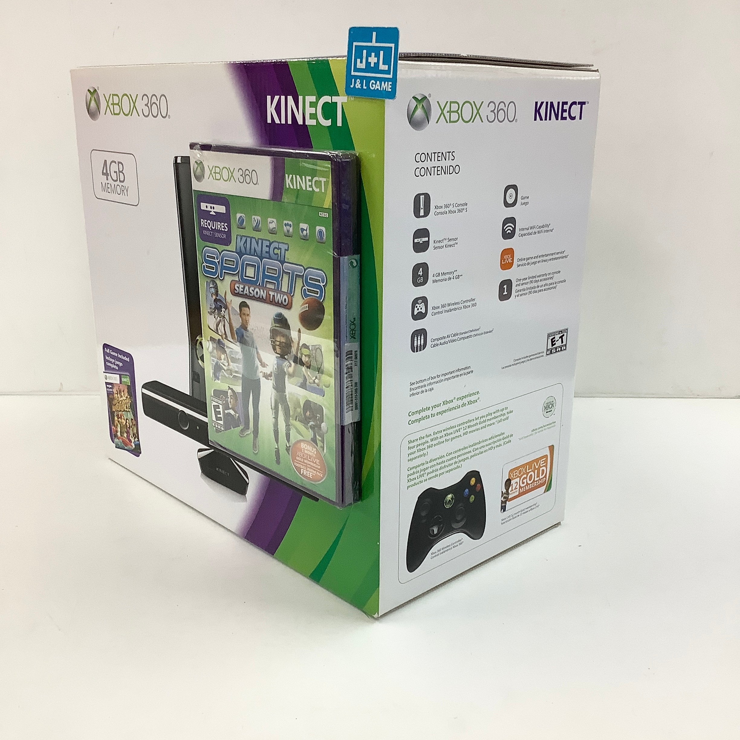 Xbox 360 4GB Console with Kinect (Black Bundle) - Xbox 360 | J&L Game