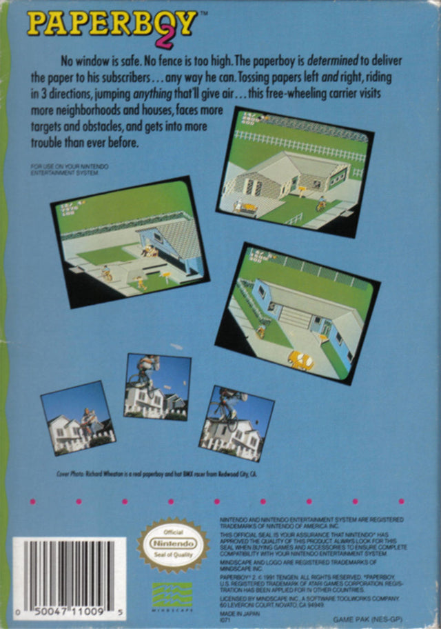 Paperboy 2 - (NES) Nintendo Entertainment System [Pre-Owned] Video Games Mindscape   