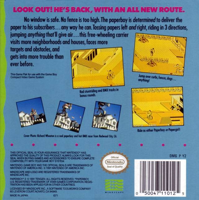 Paperboy 2 - (GB) Game Boy [Pre-Owned] Video Games Mindscape   